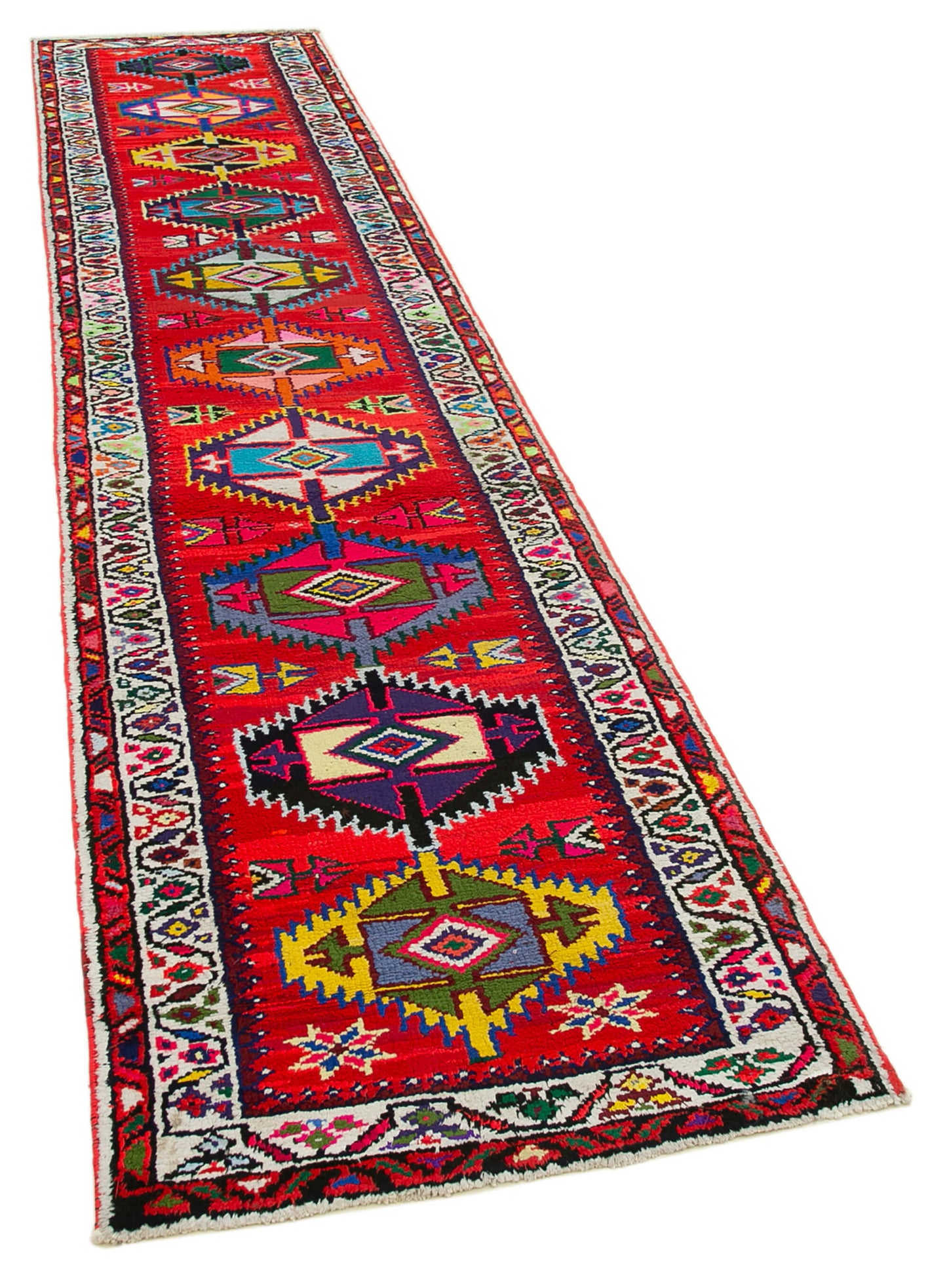 3x12 Red Boho Runner Rugs - 32869