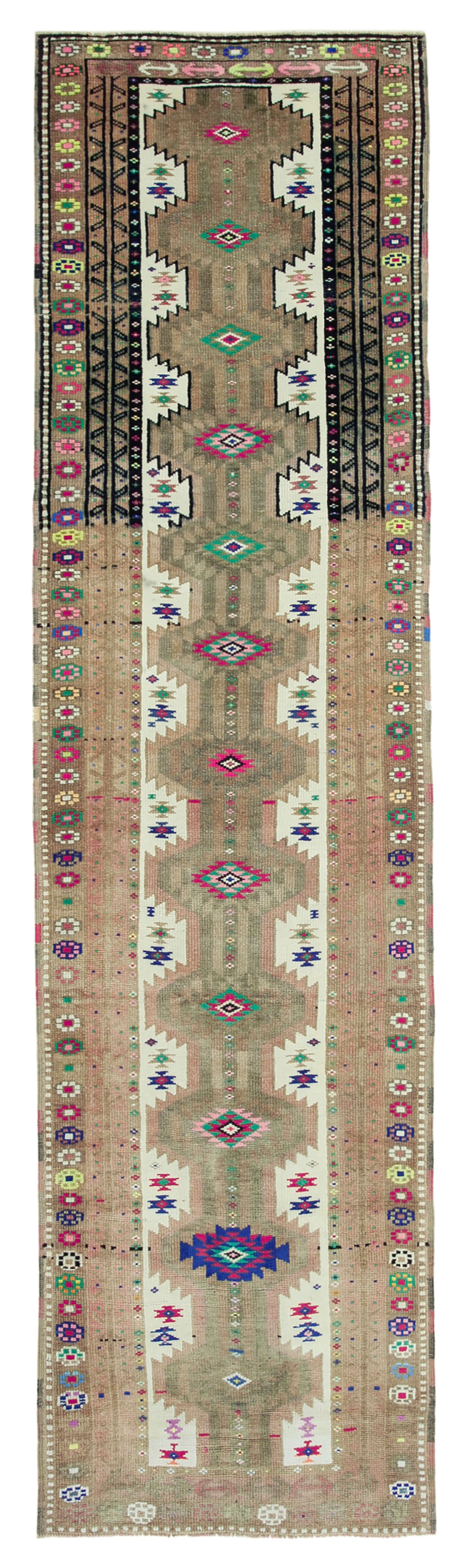 3x12 Beige Boho Runner Rugs - 32872