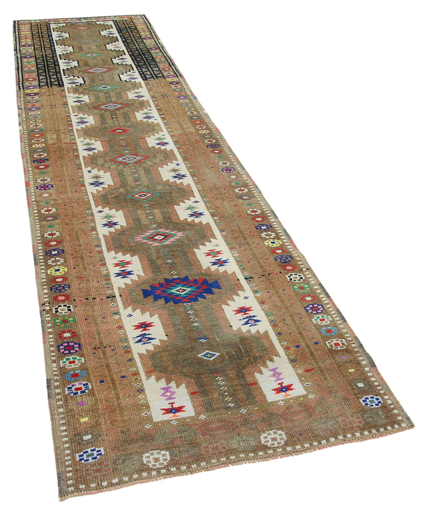 3x12 Beige Boho Runner Rugs - 32872