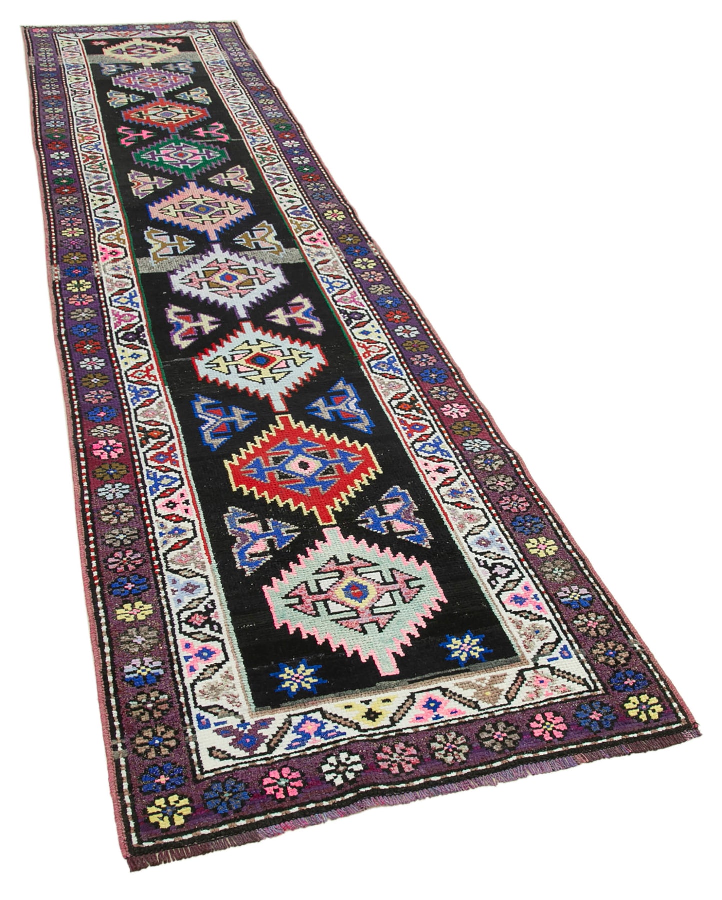 3x13 Purple Boho Runner Rugs - 32899