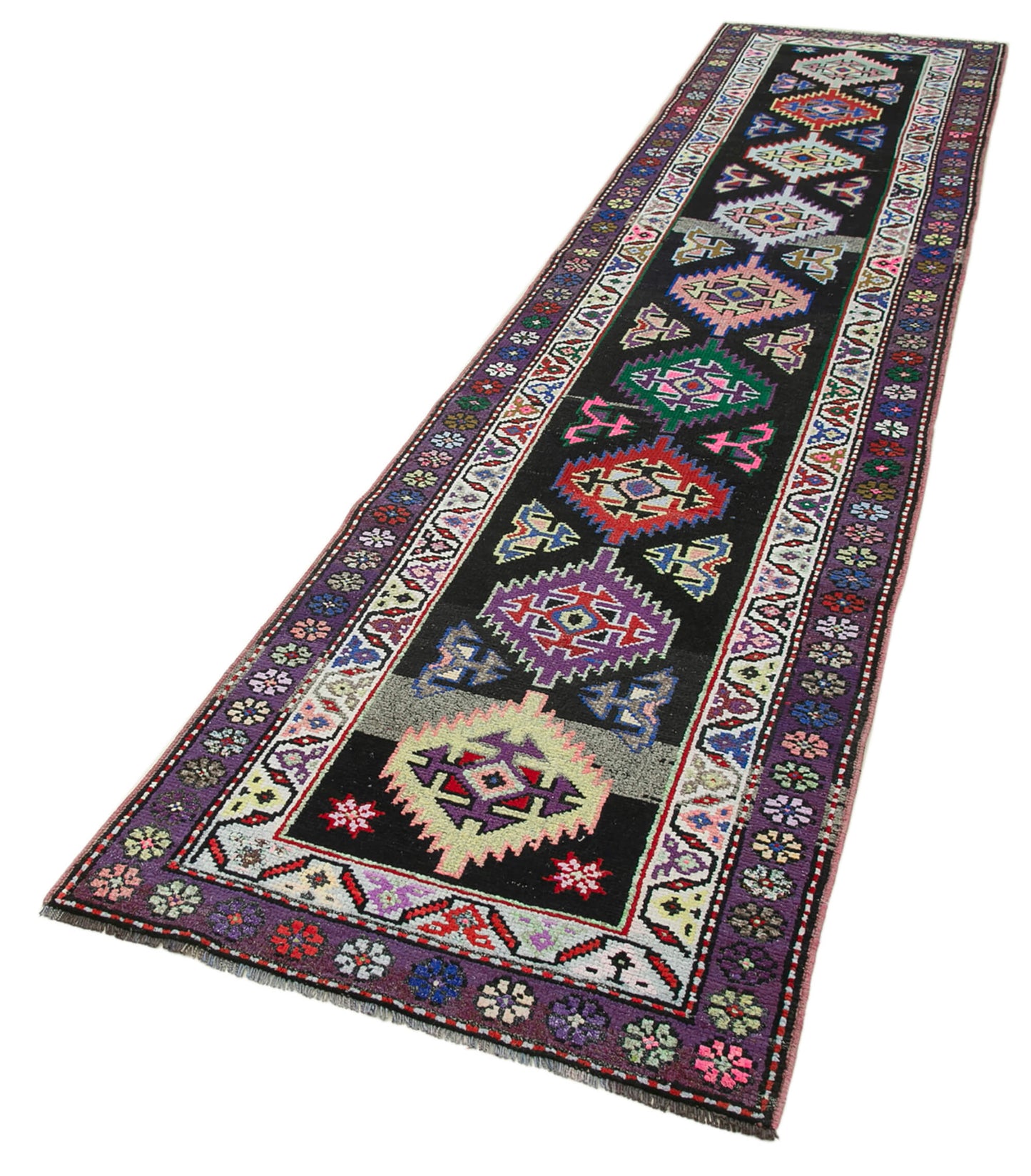 3x13 Purple Boho Runner Rugs - 32899