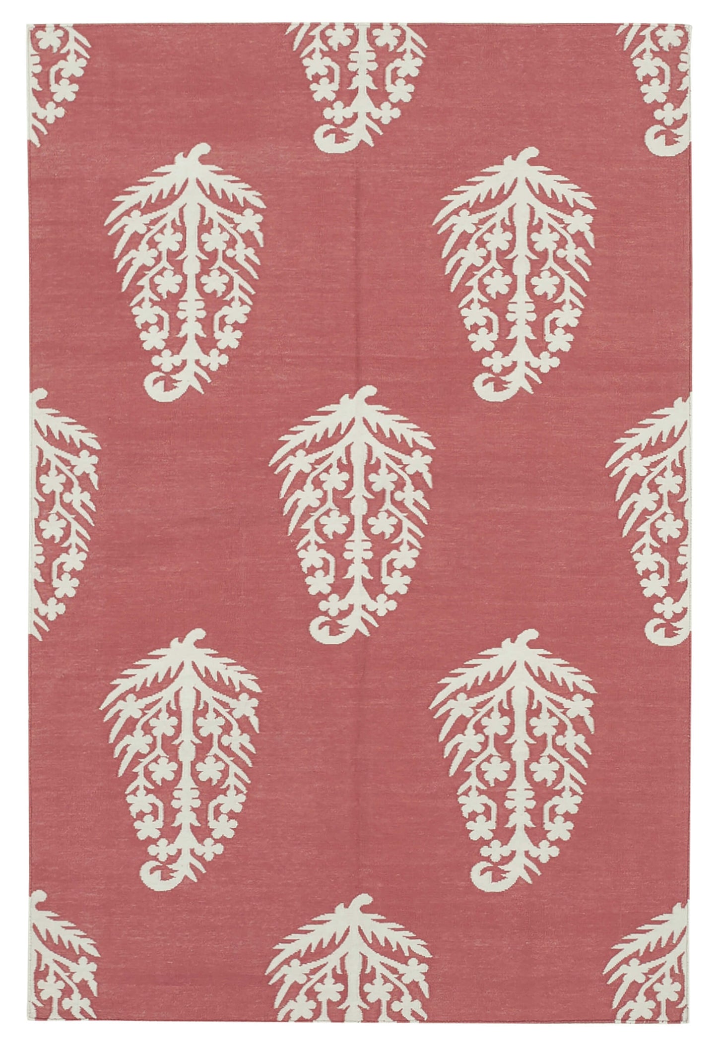 4x5 Red Dhurrie Rug - 32926