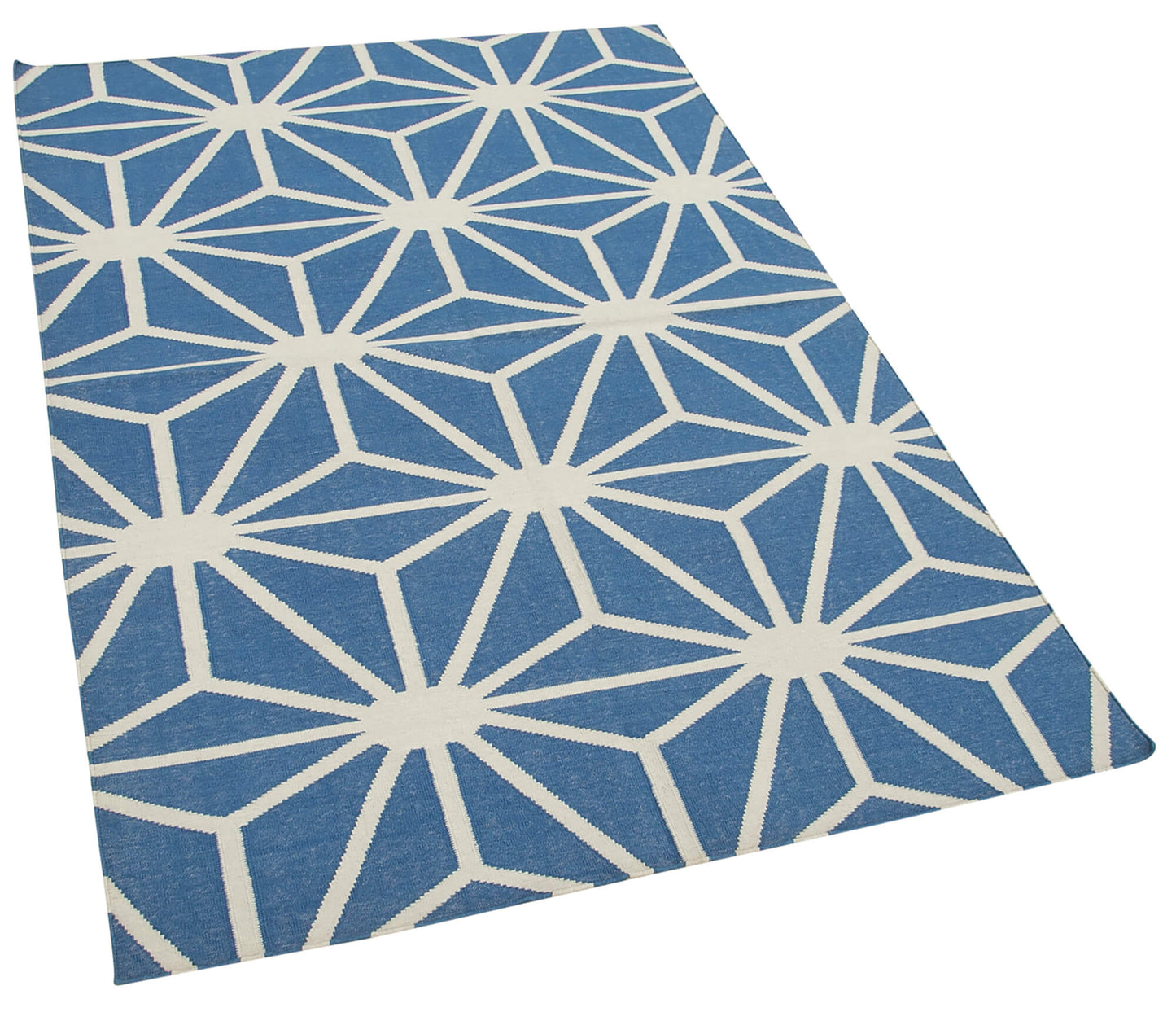 4x5 Blue Dhurrie Rug - 32927