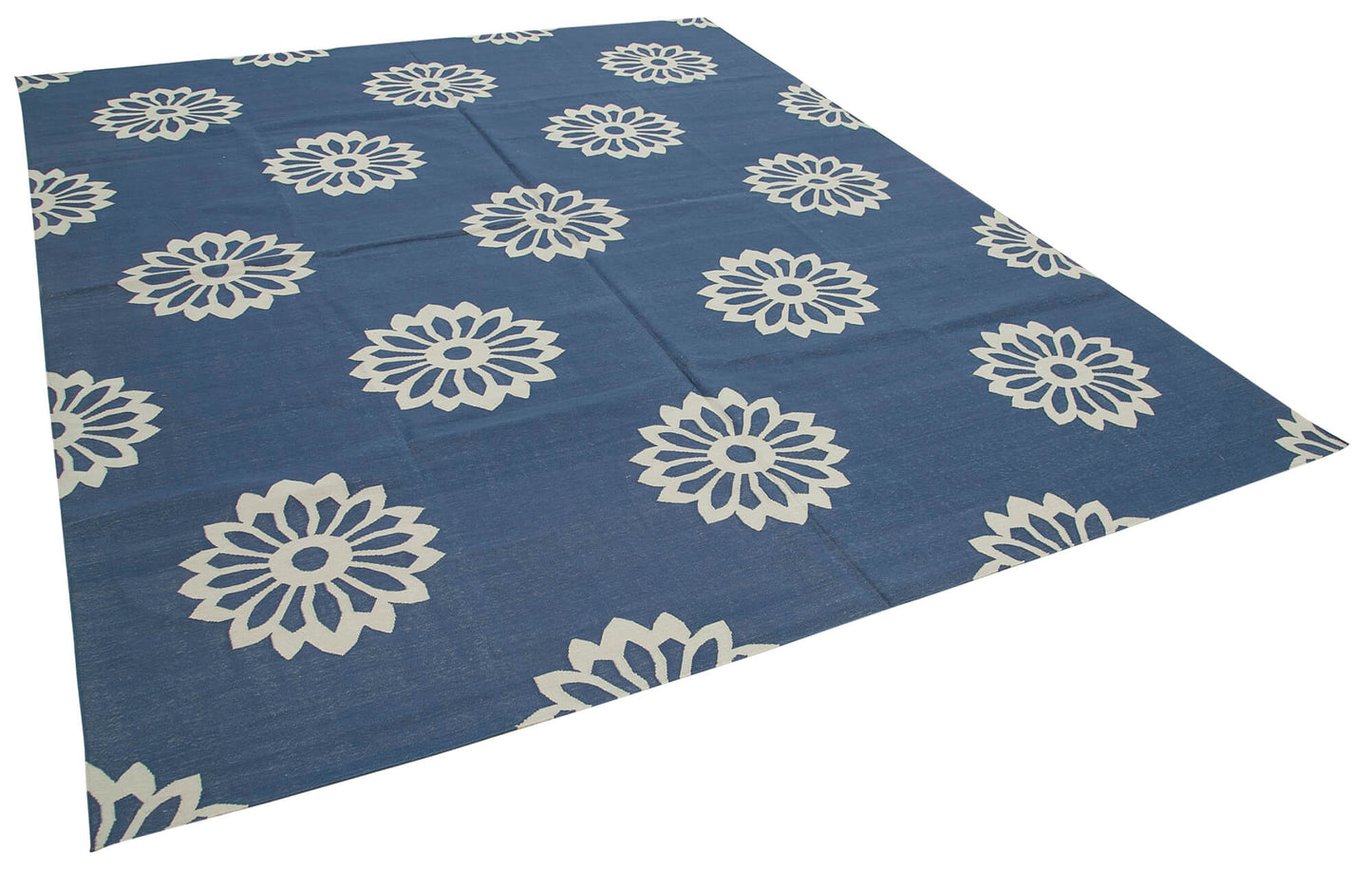 8x10 Blue Dhurrie Rug - 32939