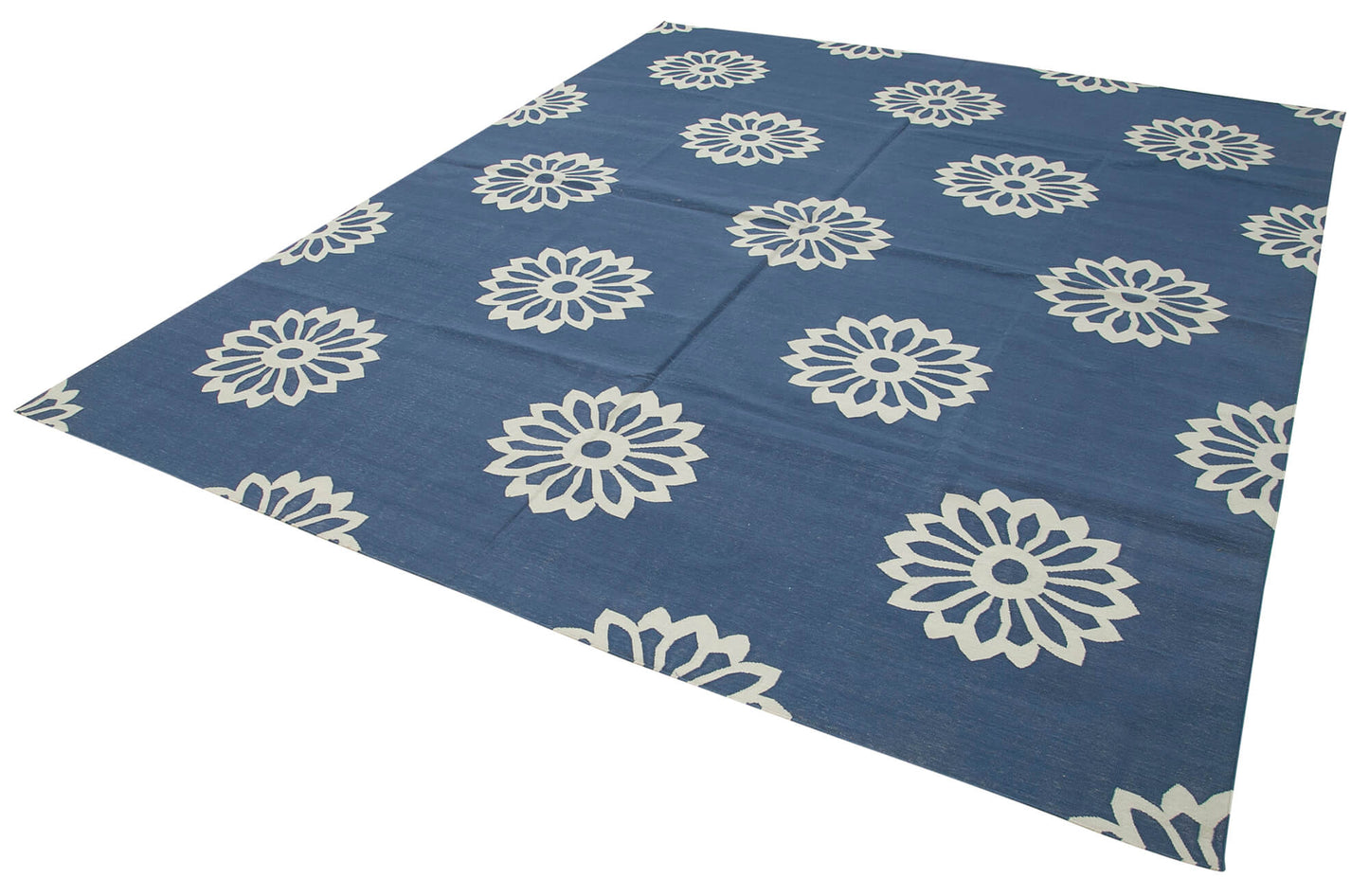 8x10 Blue Dhurrie Rug - 32939