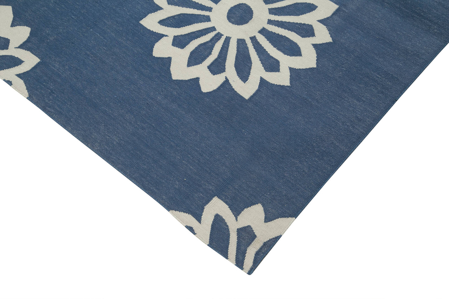 8x10 Blue Dhurrie Rug - 32939