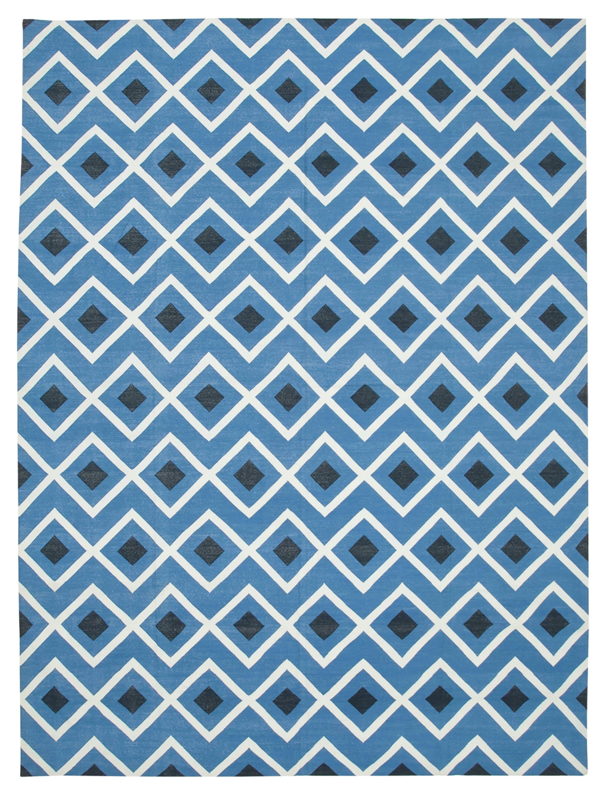 10x14 Blue Dhurrie Rug - 32940