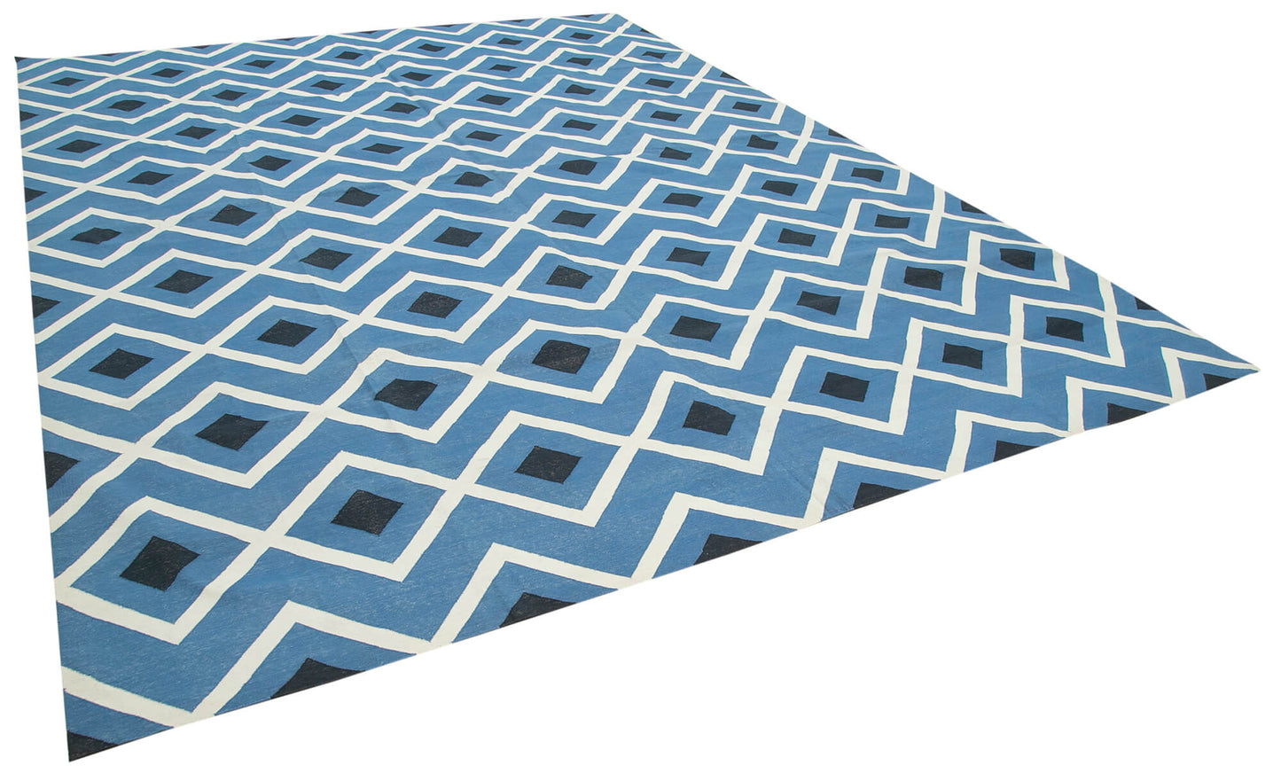 10x14 Blue Dhurrie Rug - 32940