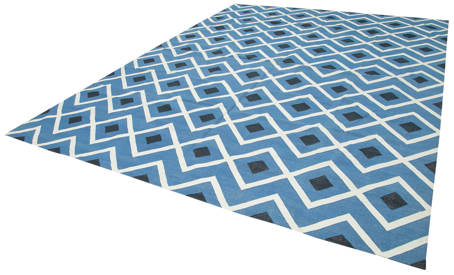 10x14 Blue Dhurrie Rug - 32940