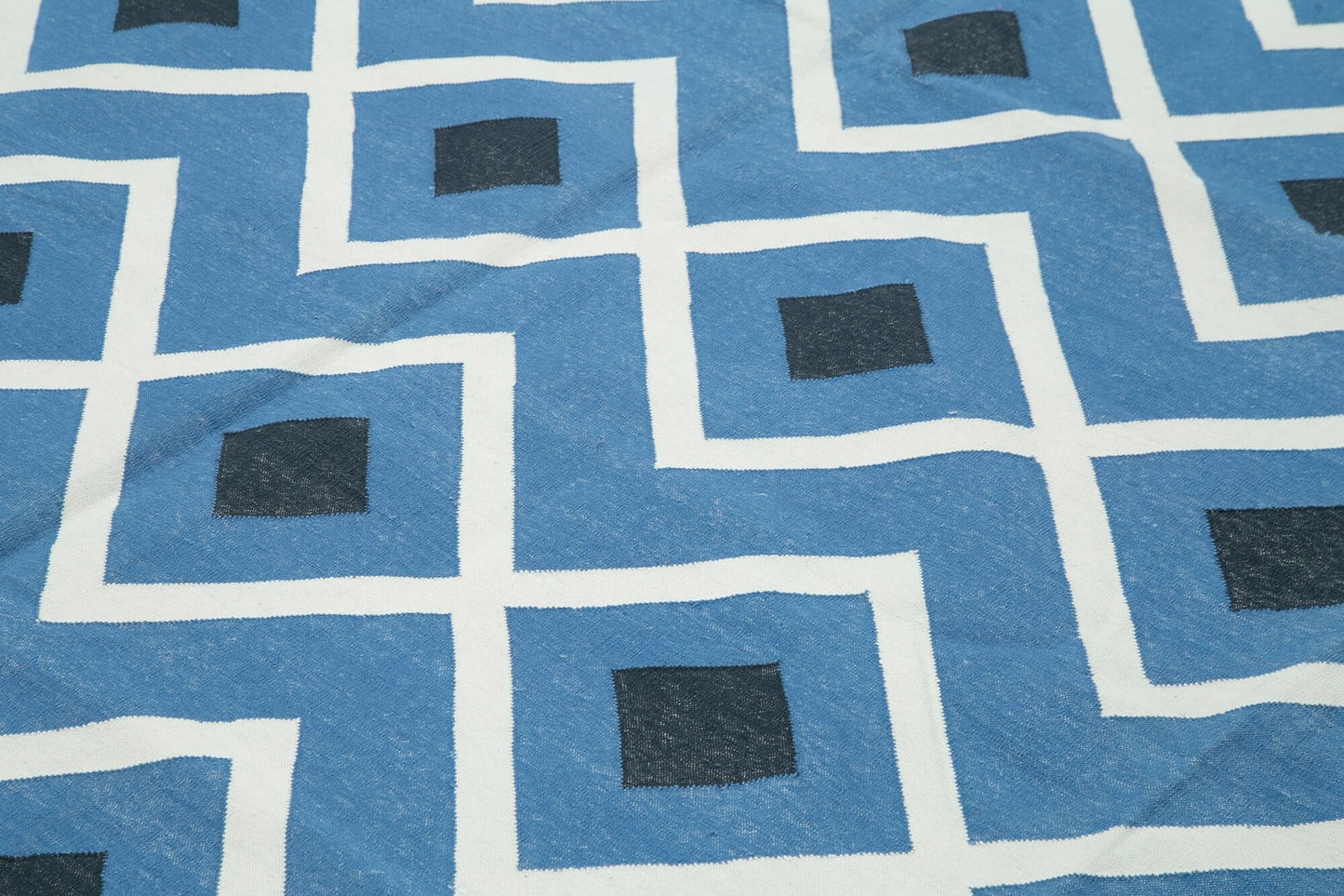 10x14 Blue Dhurrie Rug - 32940