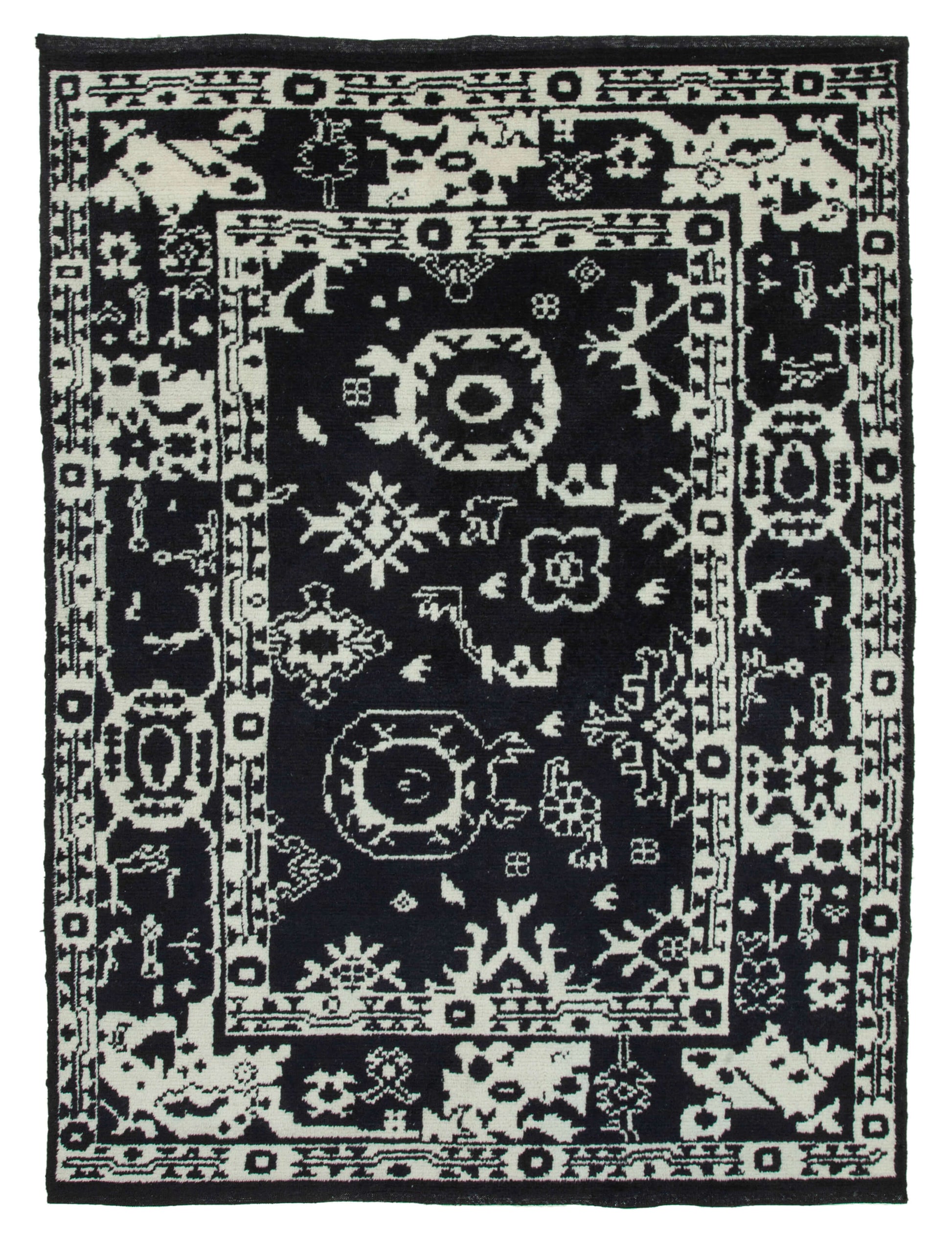 7x10 Black Moroccan Rug - 32962