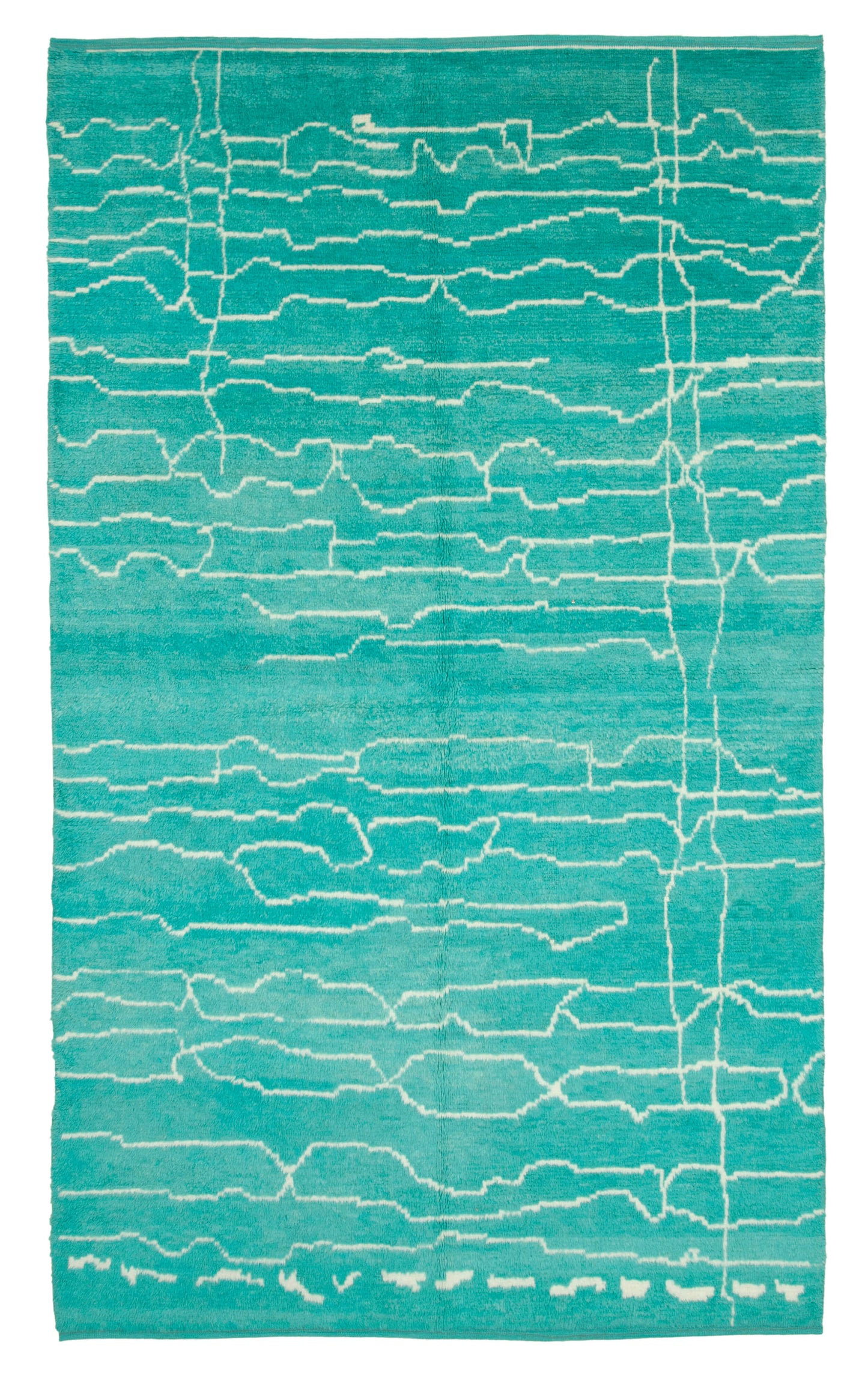 7x11 Turquoise Moroccan Rug - 32986