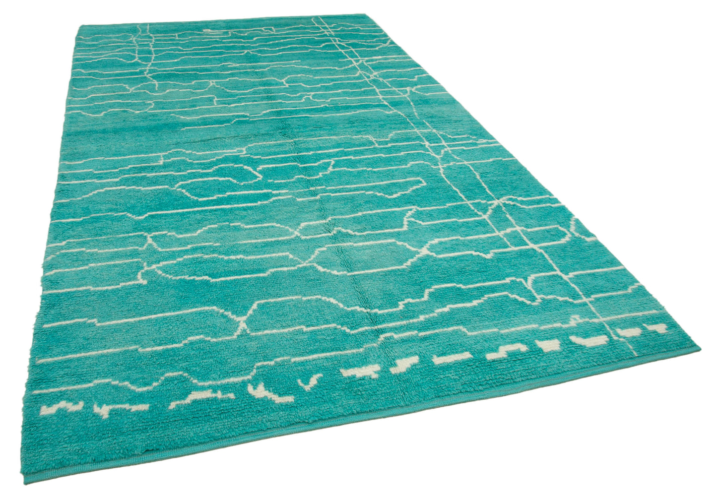 7x11 Turquoise Moroccan Rug - 32986