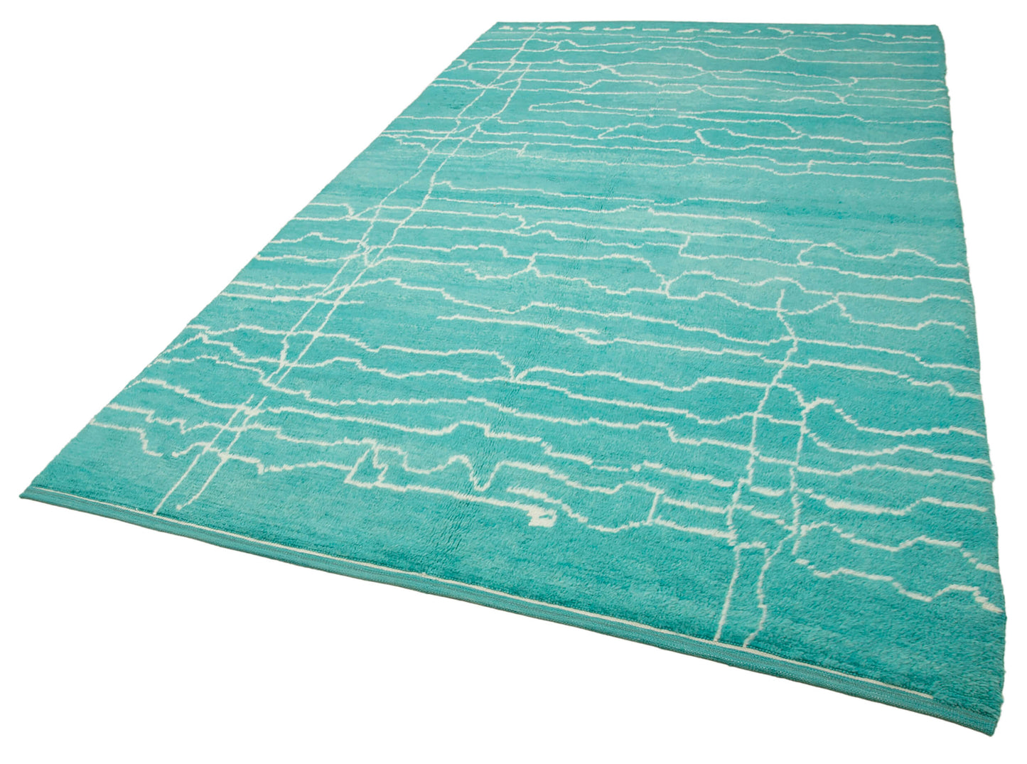 7x11 Turquoise Moroccan Rug - 32986