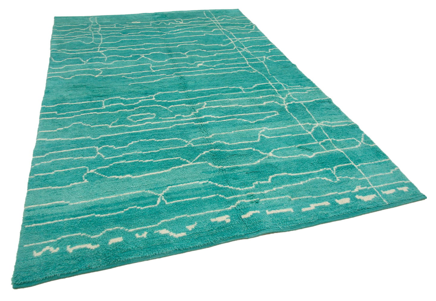 7x10 Turquoise Moroccan Rug - 32988