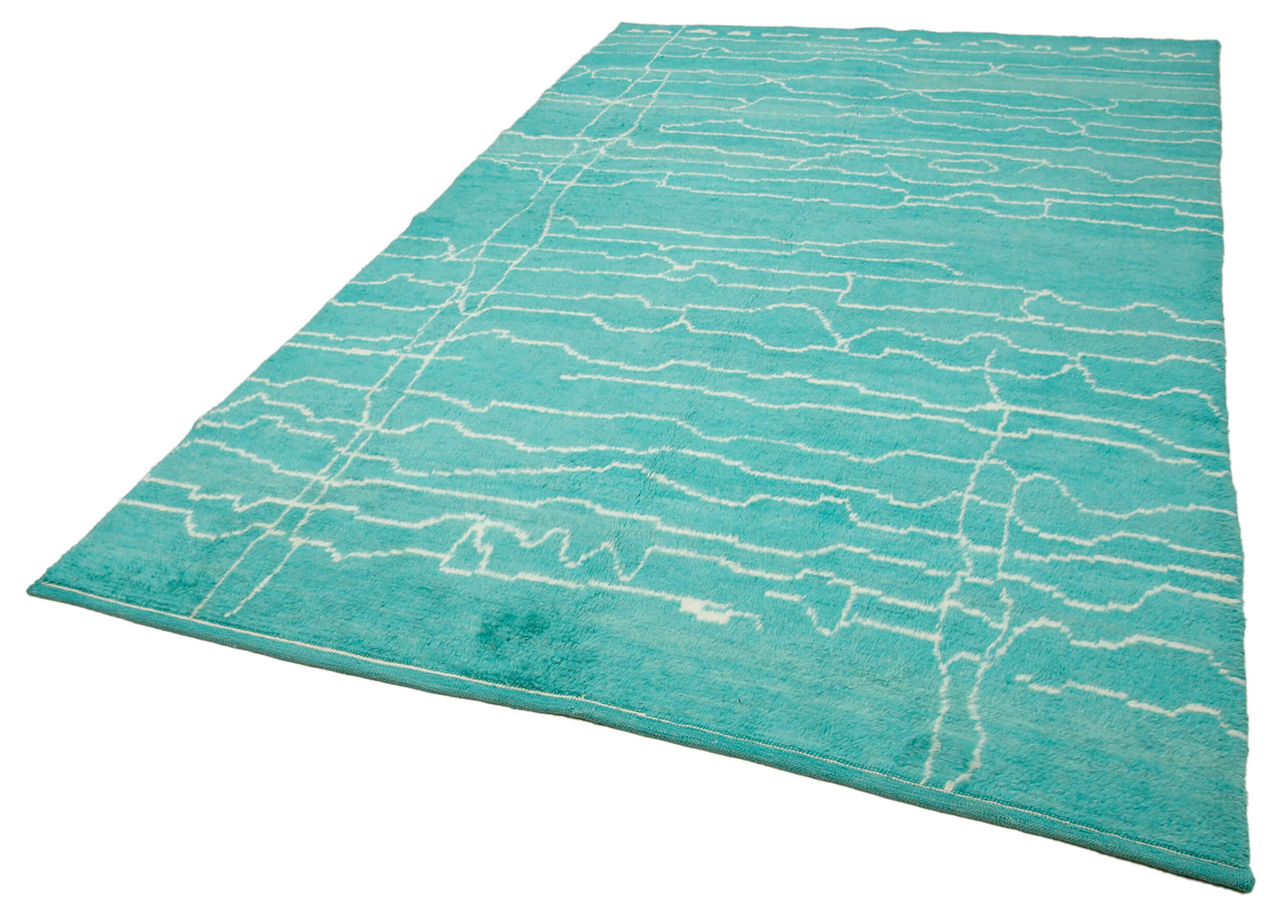 7x10 Turquoise Moroccan Rug - 32988