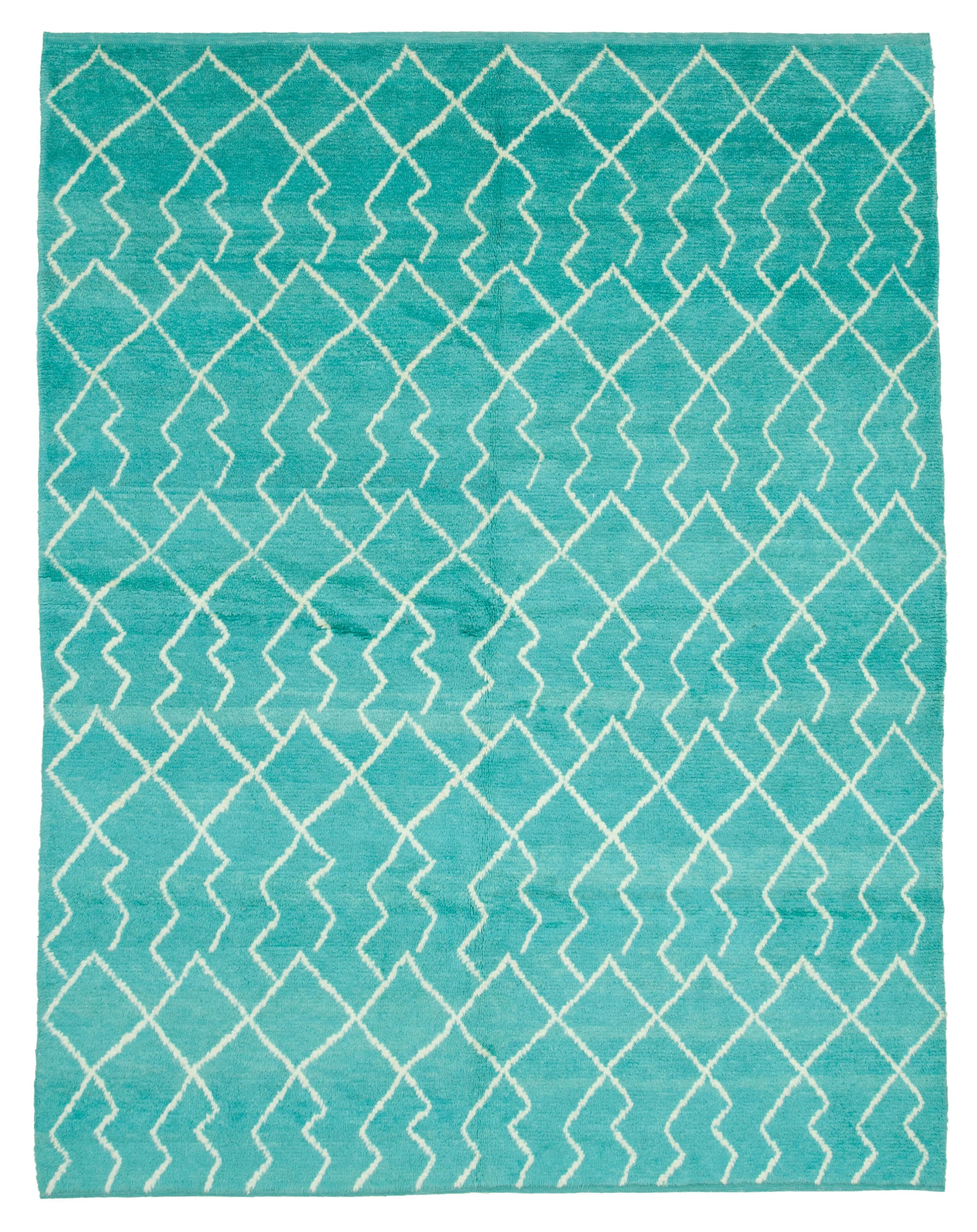 7x9 Turquoise Moroccan Rug - 32992