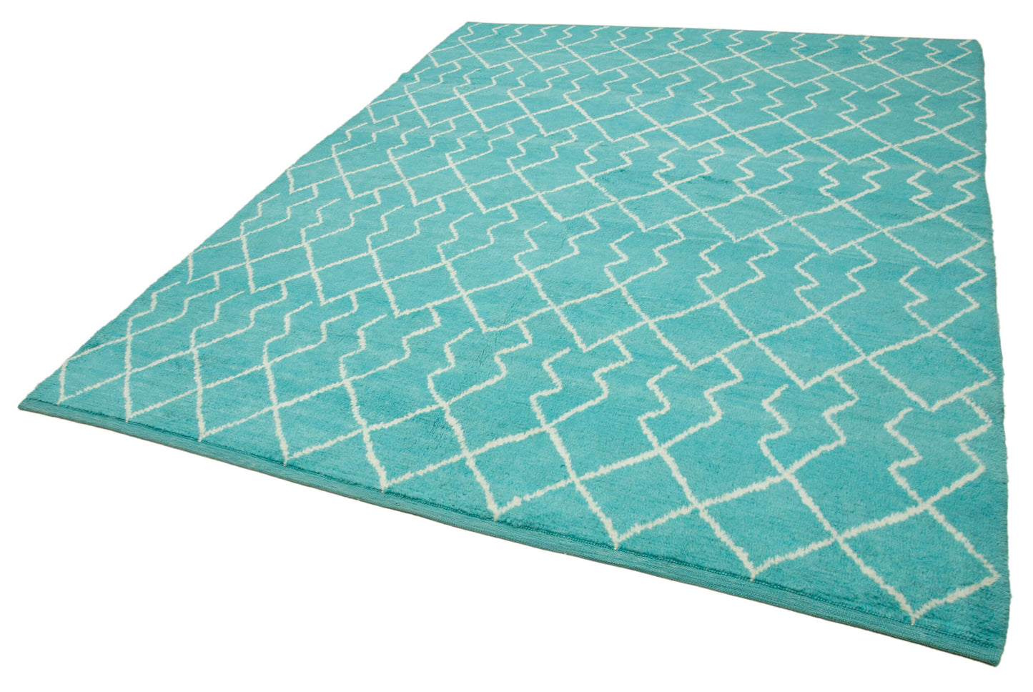 7x9 Turquoise Moroccan Rug - 32992