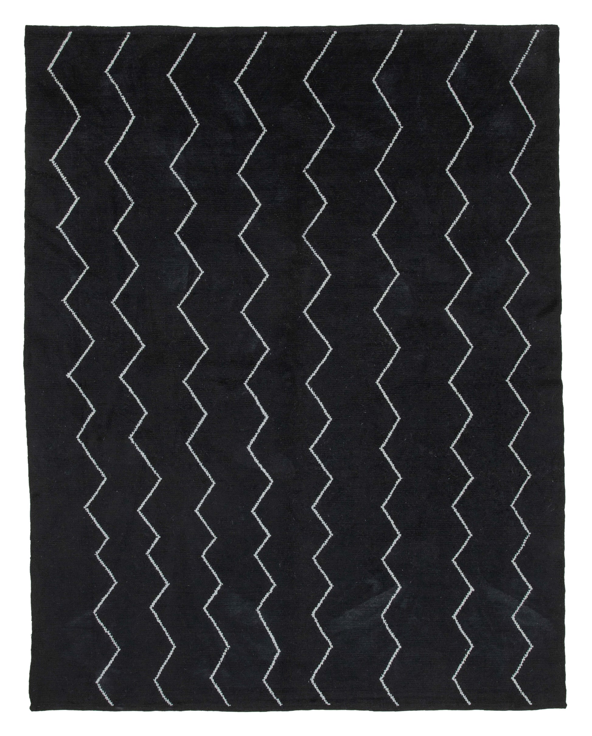 8x10 Black Moroccan Rug - 33003