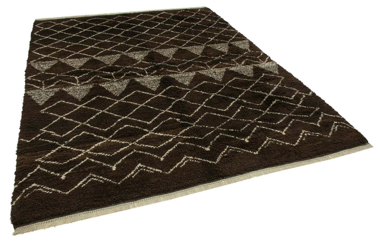 7x9 Brown Moroccan Rug - 33007