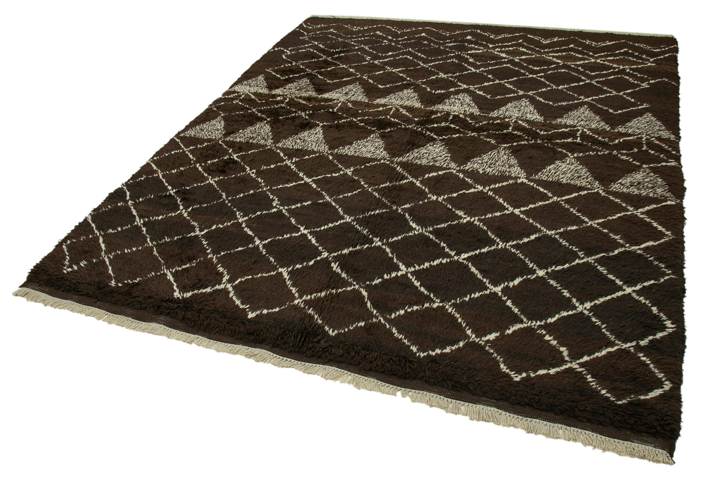 7x9 Brown Moroccan Rug - 33007