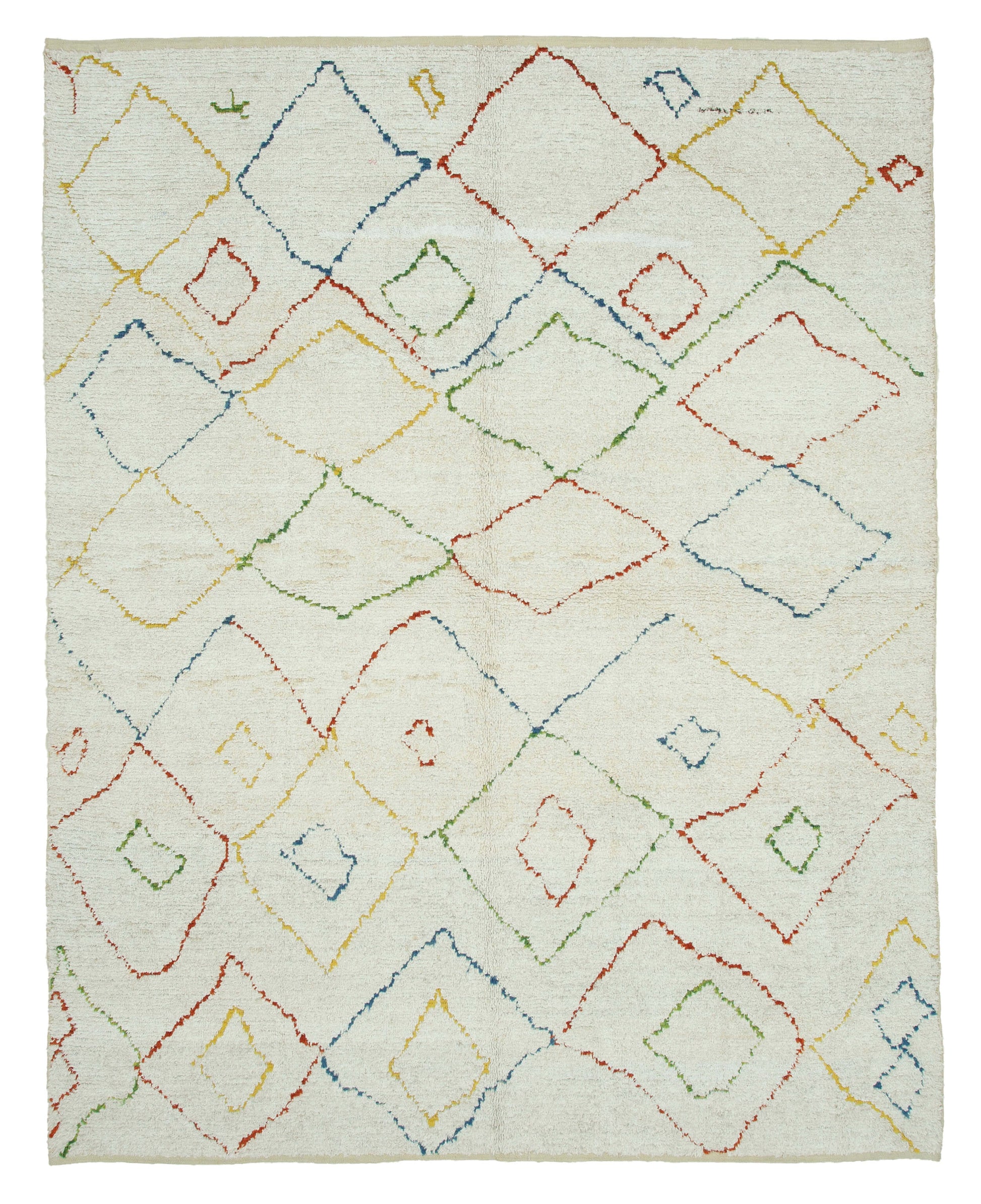 8x10 White Moroccan Rug - 33026