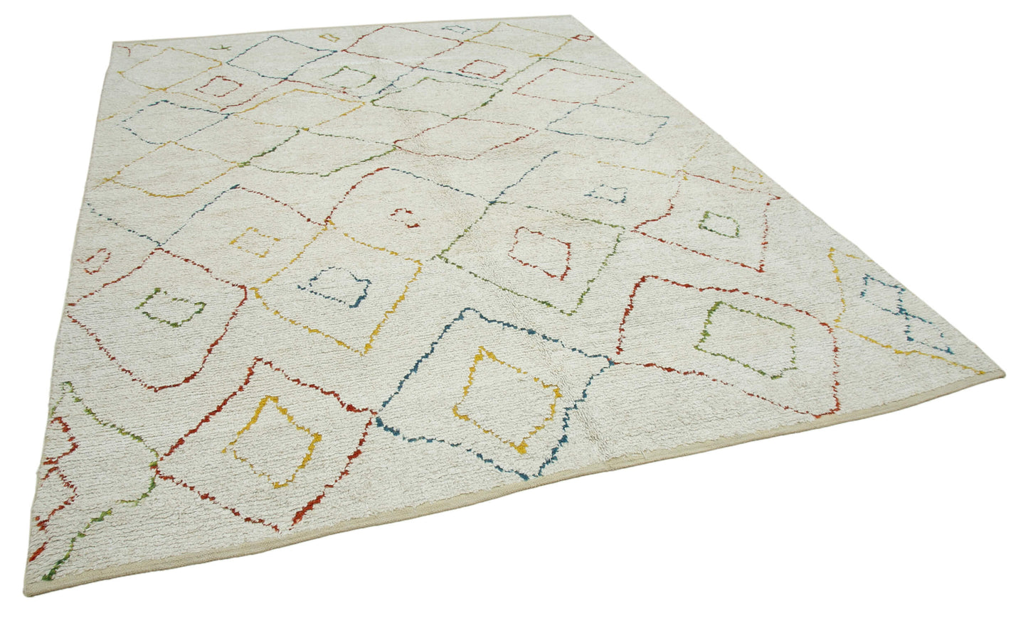 8x10 White Moroccan Rug - 33026