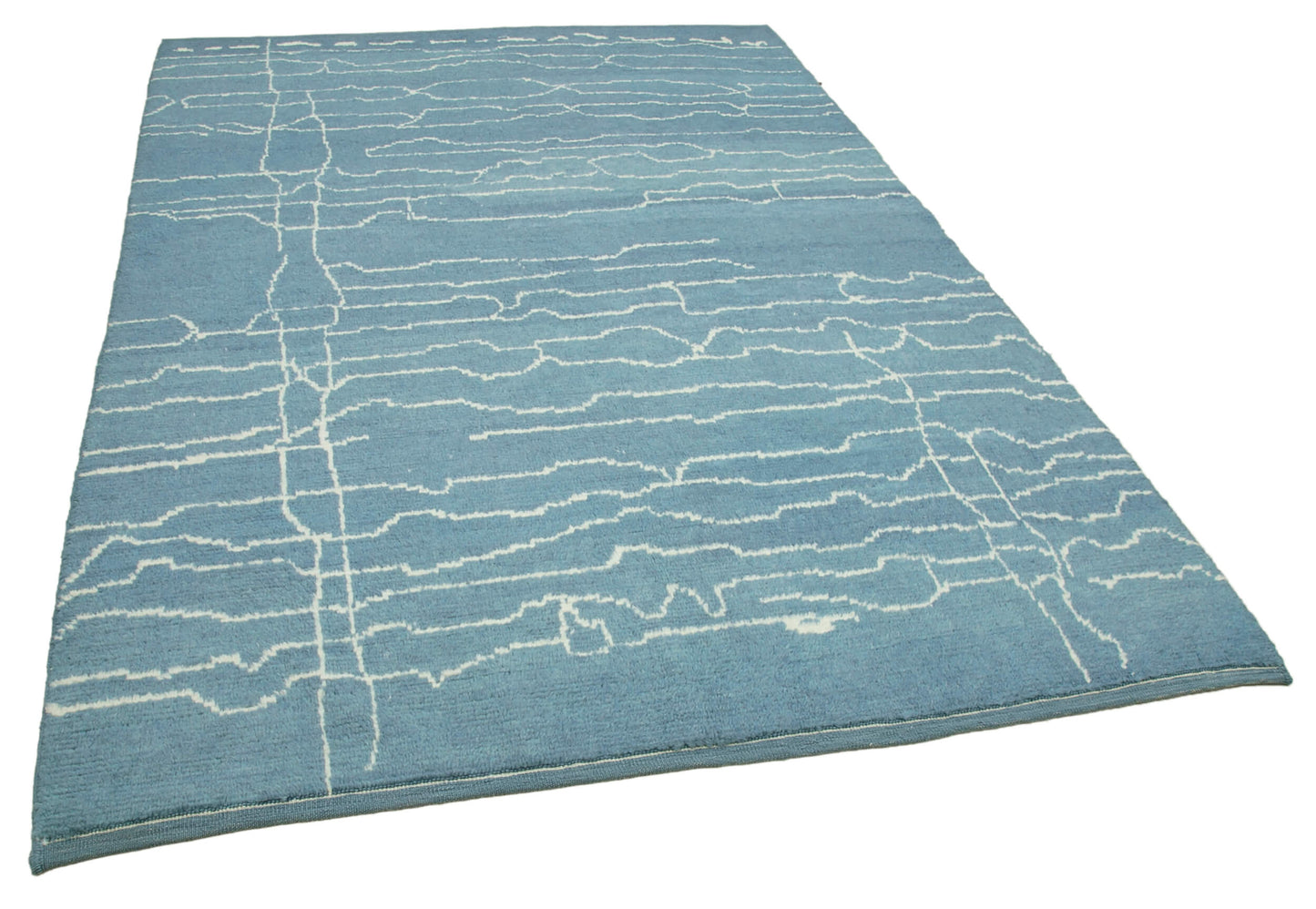 6x9 Blue Moroccan Rug - 33029