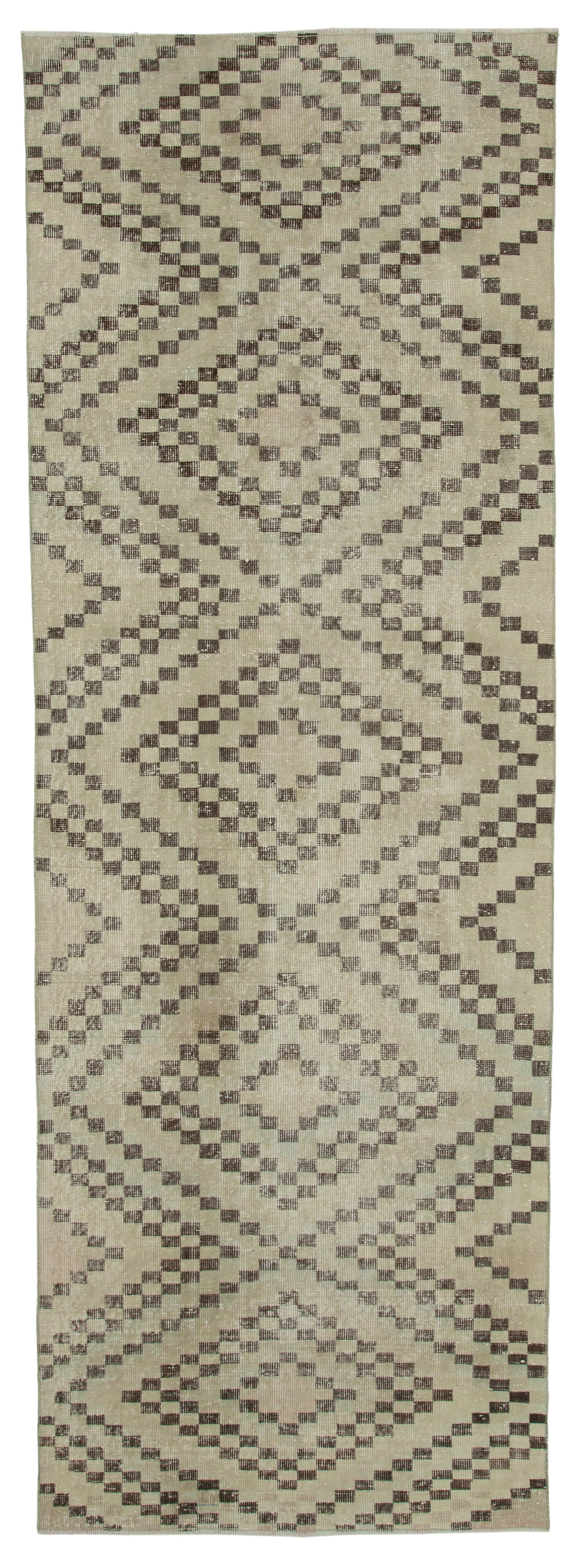 4x11 Beige Bohemian Runner Rug - 33065