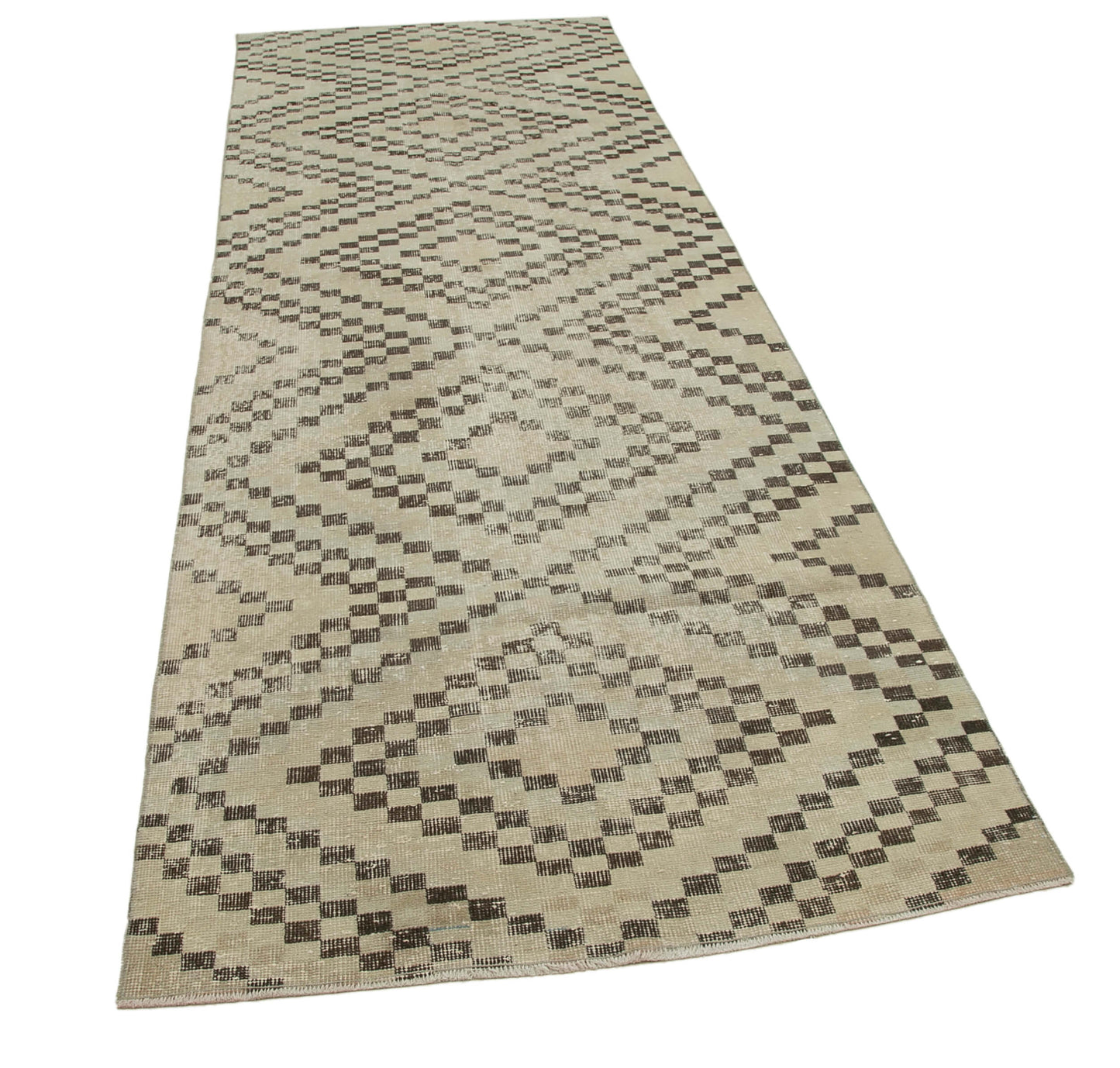 4x11 Beige Bohemian Runner Rug - 33065