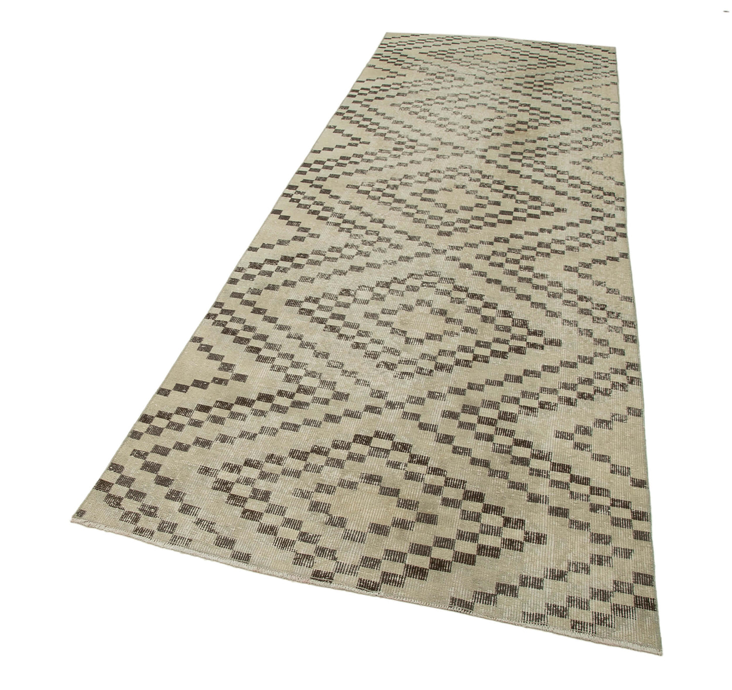 4x11 Beige Bohemian Runner Rug - 33065