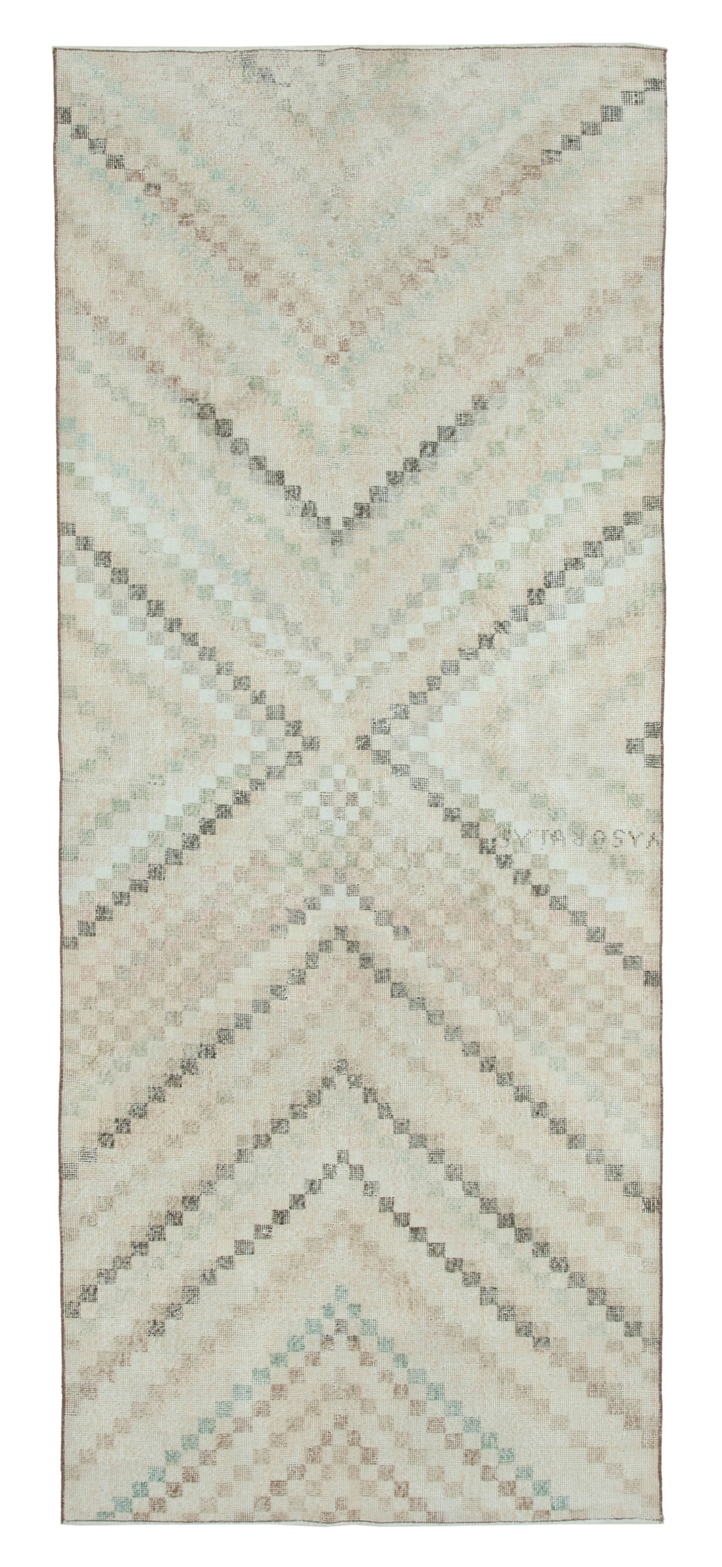 4x10 Beige Bohemian Runner Rug - 33066