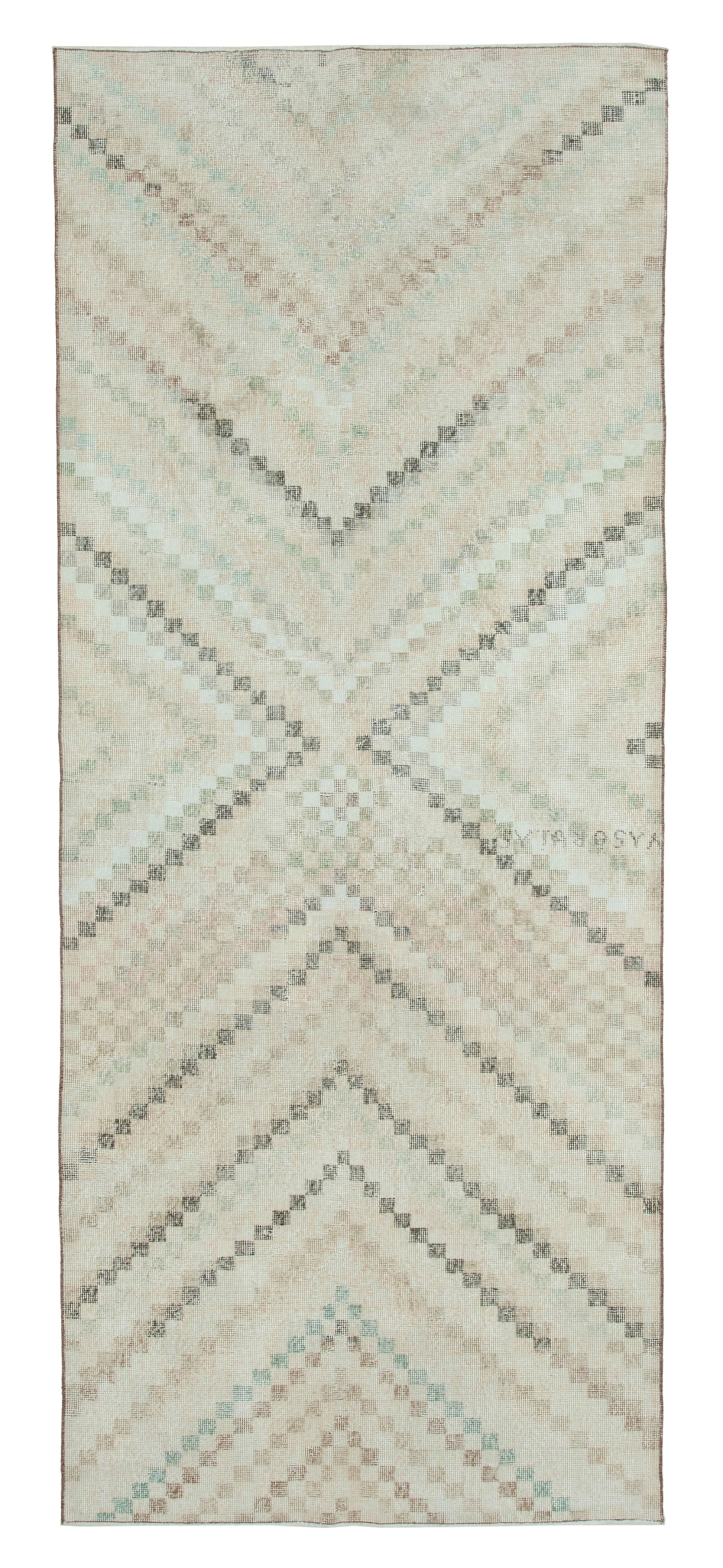 4x10 Beige Bohemian Runner Rug - 33066