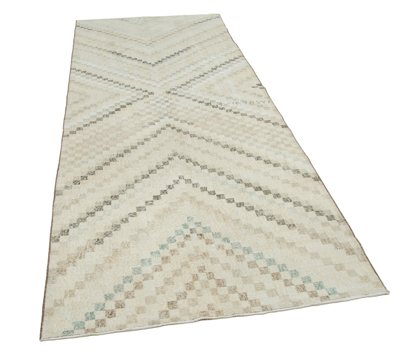 4x10 Beige Bohemian Runner Rug - 33066