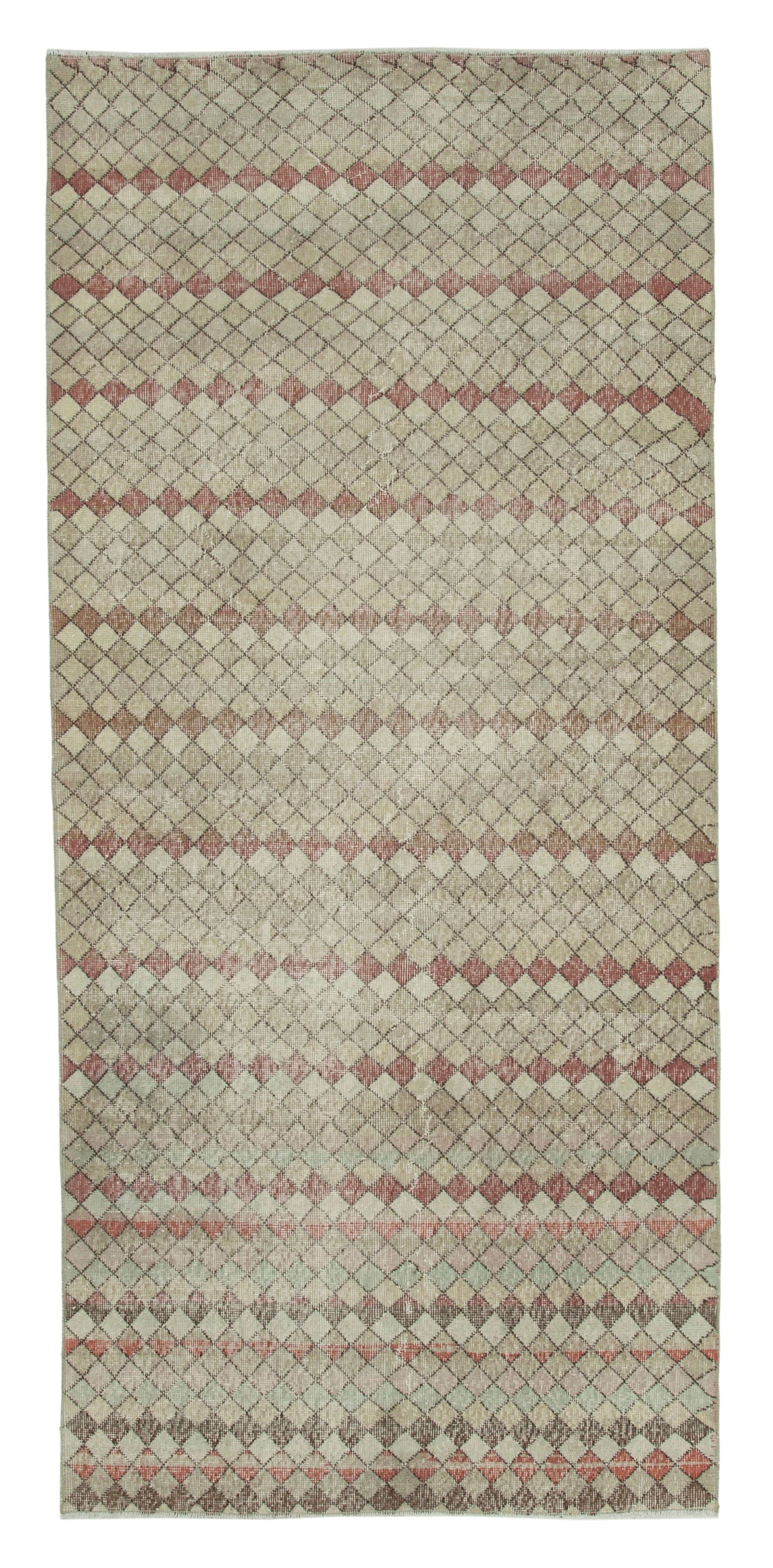 4x9 Beige Bohemian Rug  - 33074