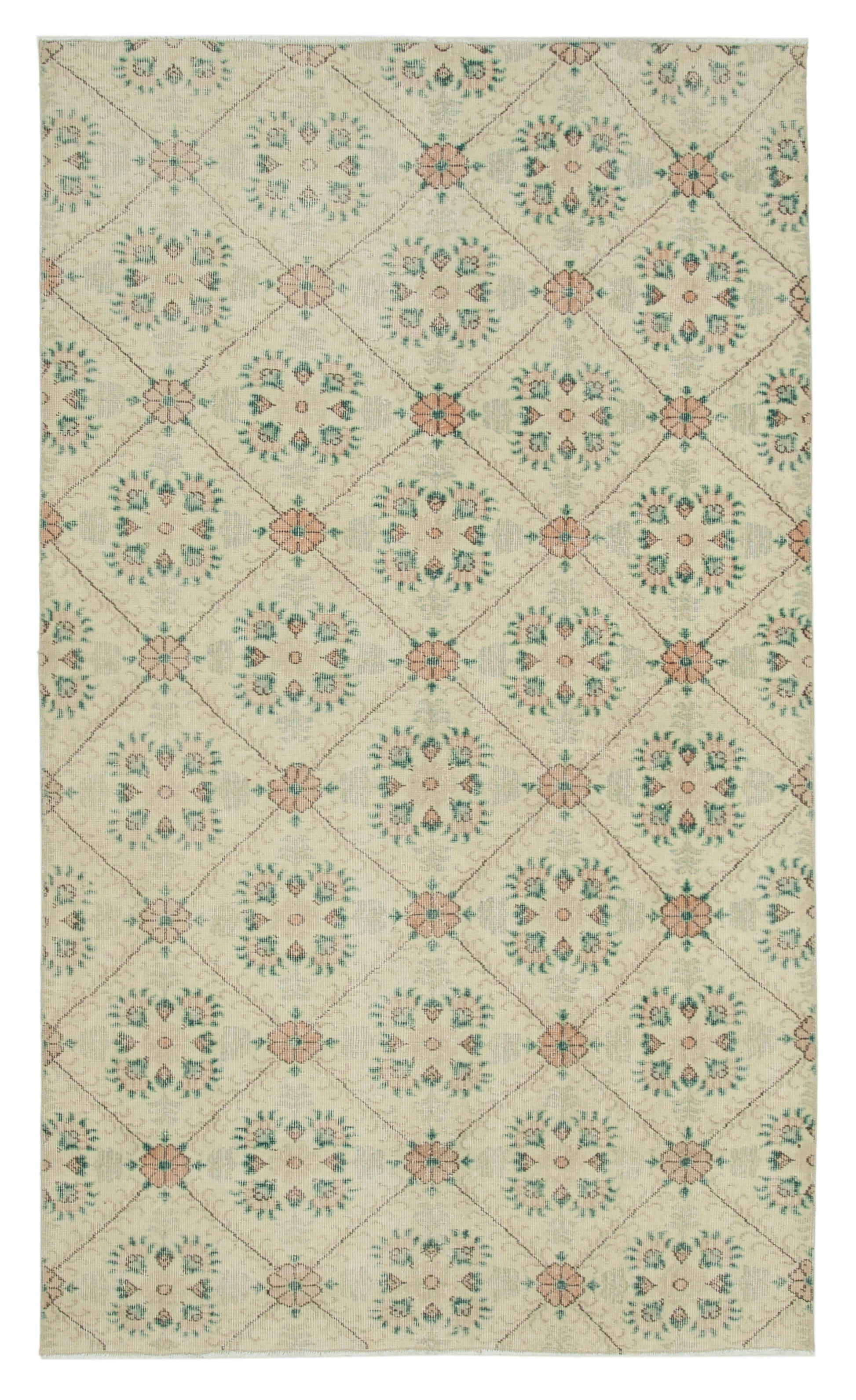 5x8 Beige Bohemian Rug  - 33079