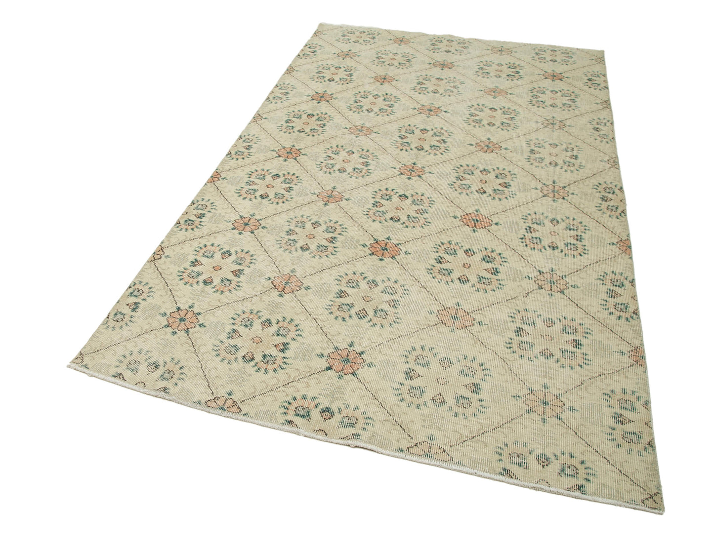 5x8 Beige Bohemian Rug  - 33079