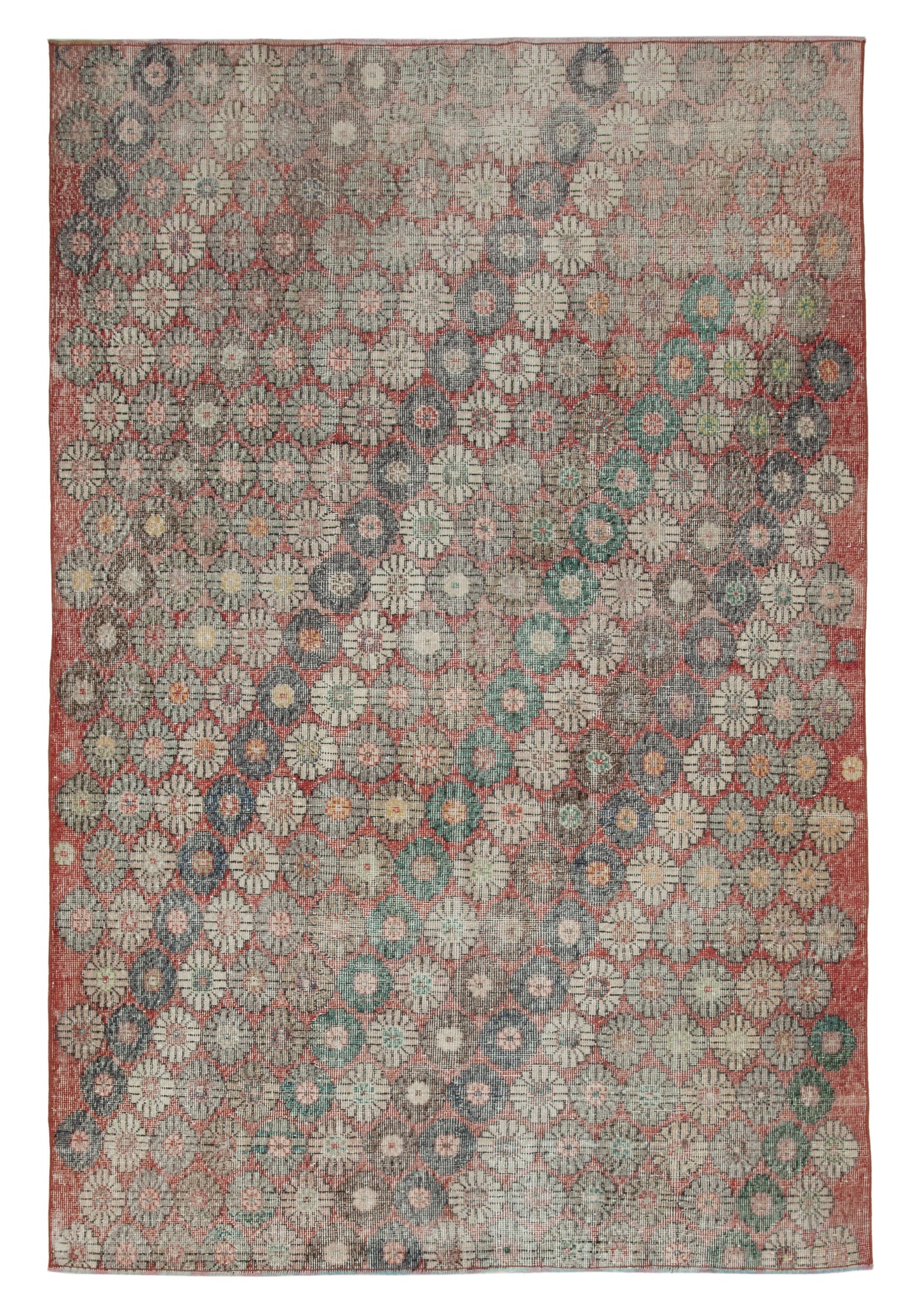 6x9 Red Bohemian Rug  - 33111