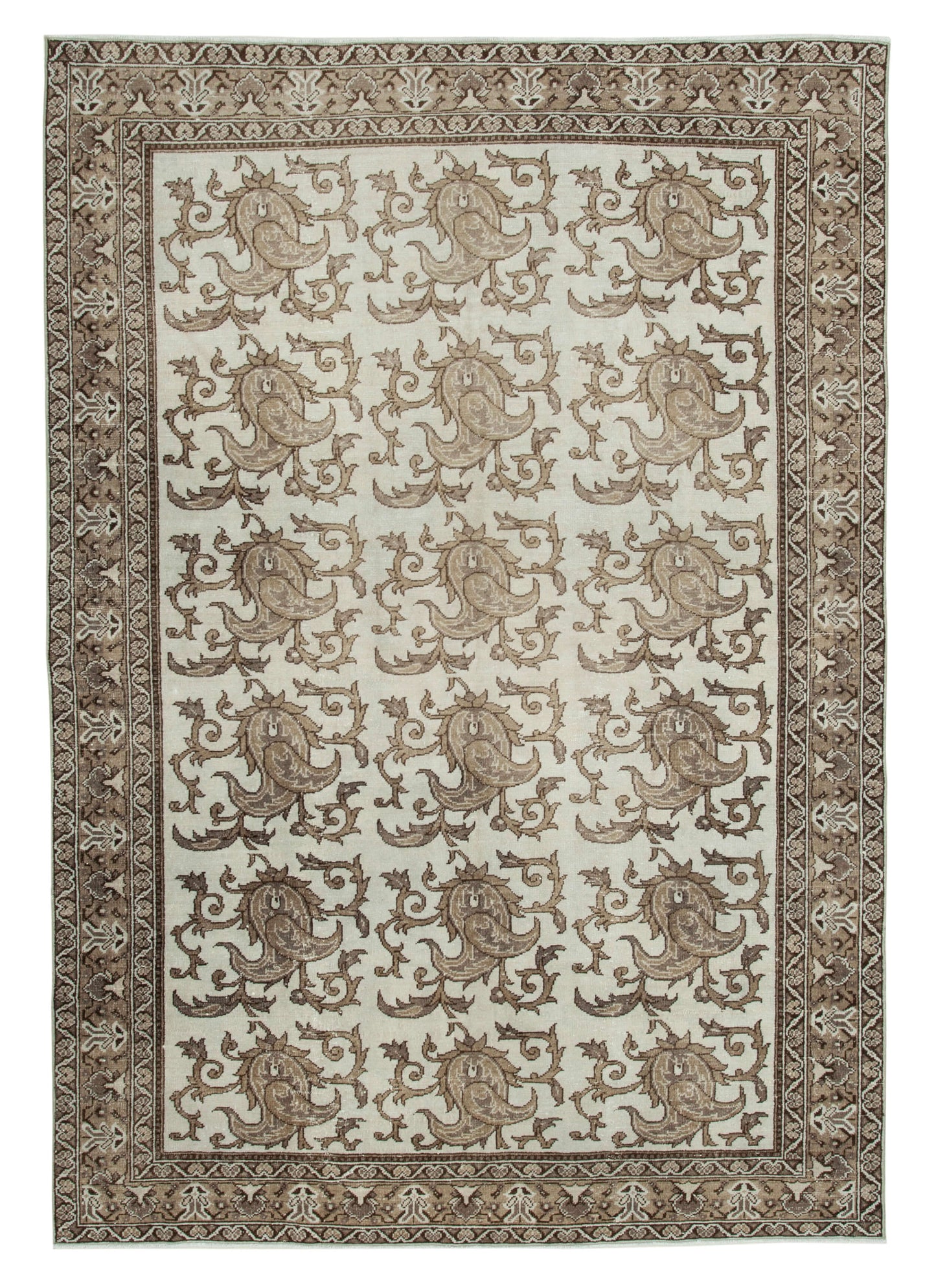 7x9 Brown Bohemian Rug  - 33130