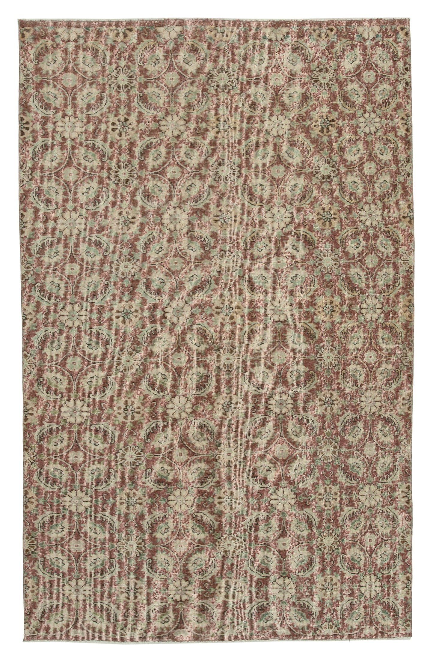 5x9 Red Bohemian Rug  - 33207