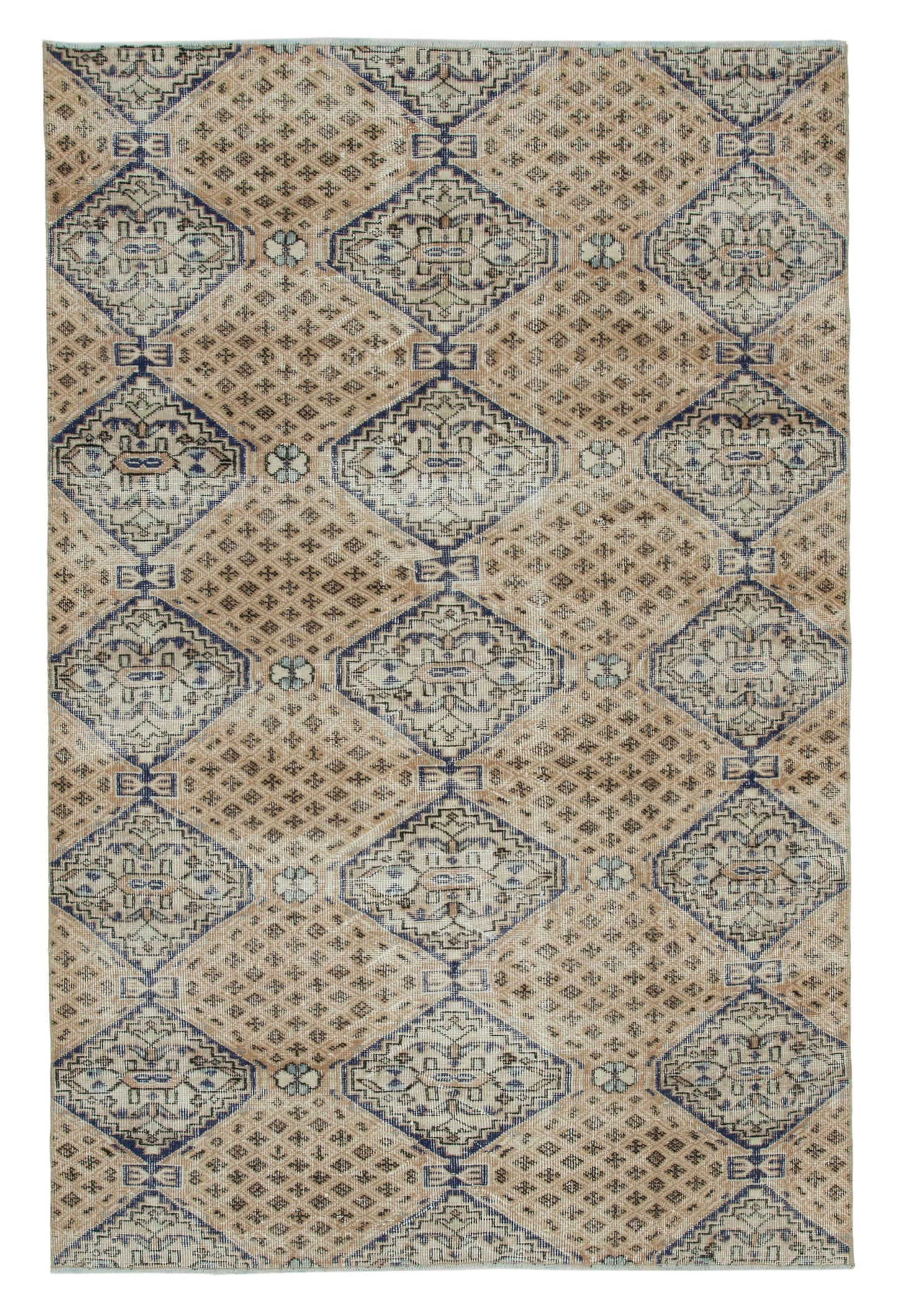 5x8 Beige Bohemian Rug  - 33243