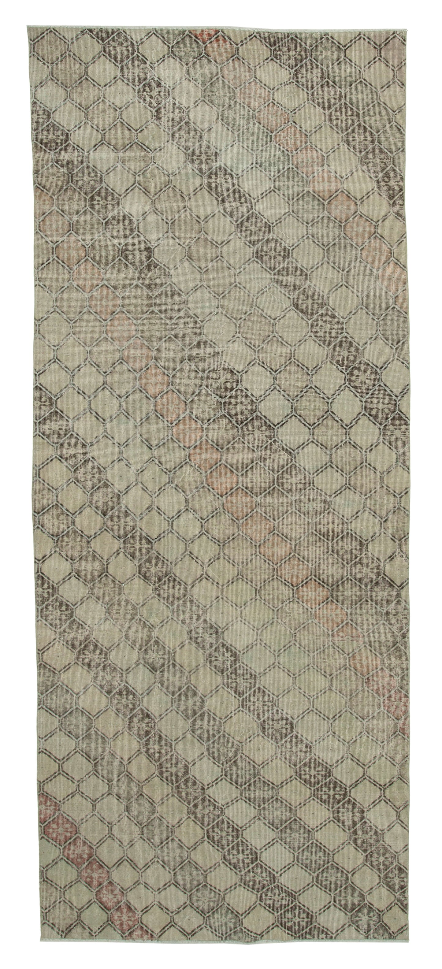 4x11 Beige Bohemian Runner Rug - 33249