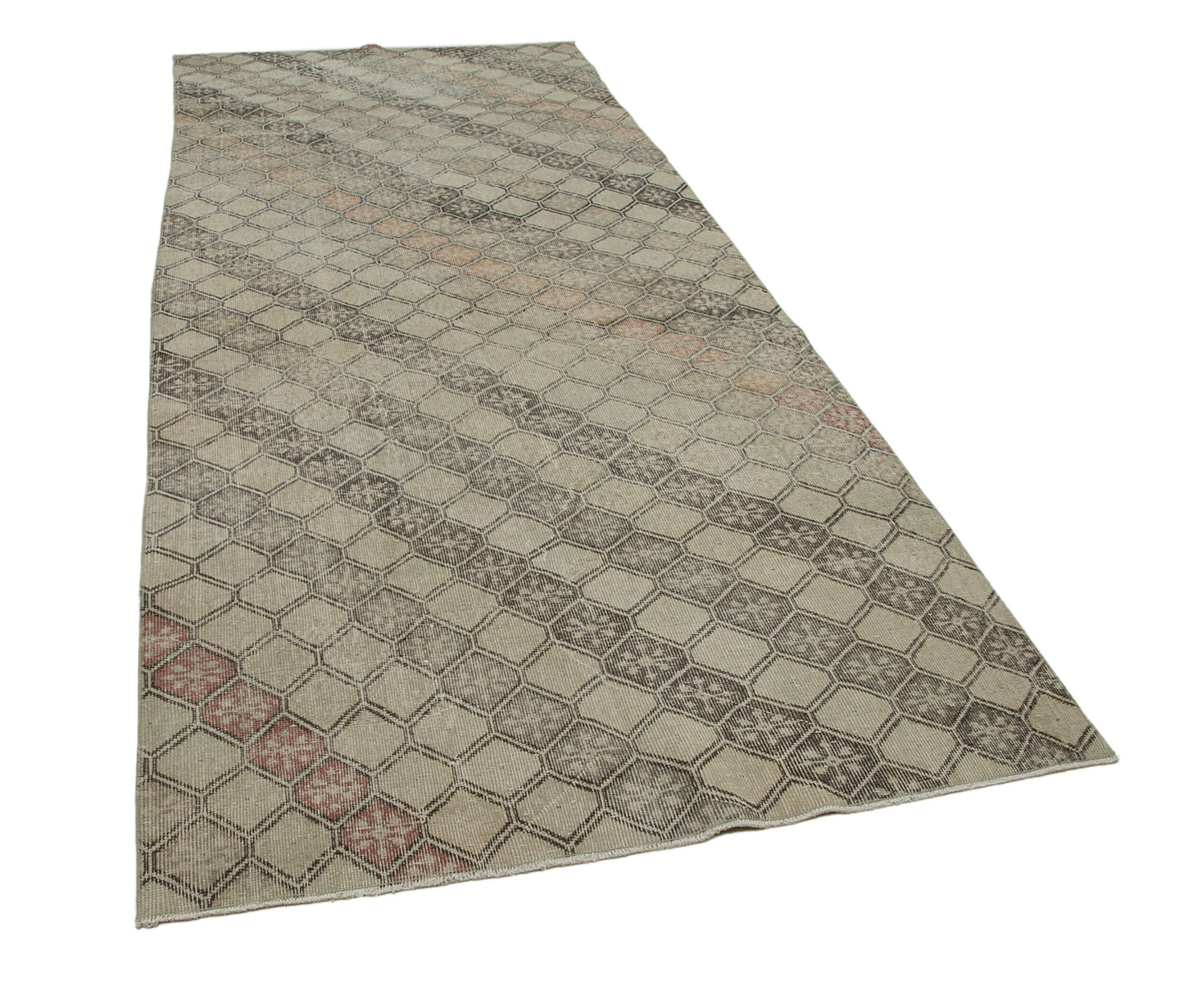 4x11 Beige Bohemian Runner Rug - 33249