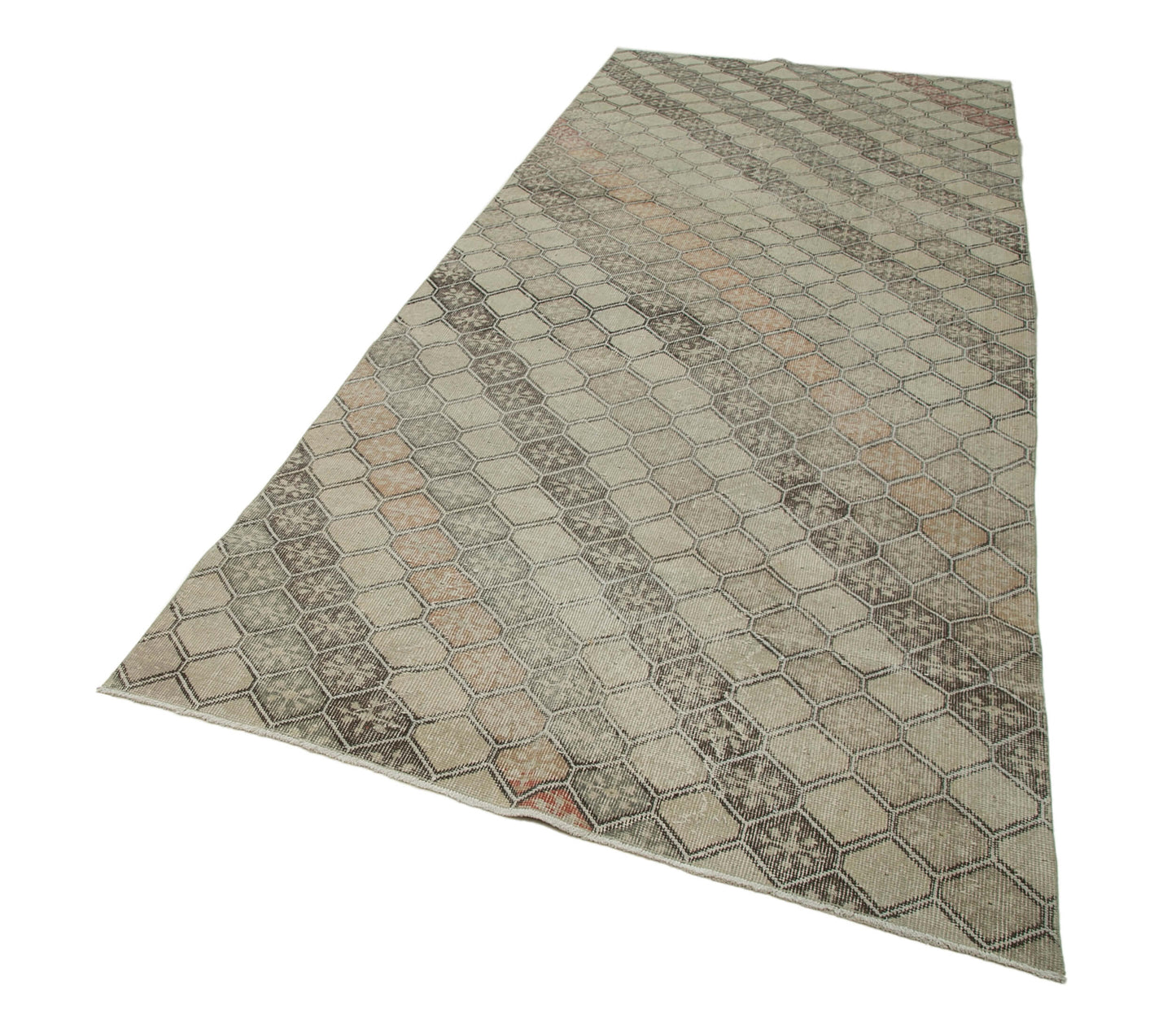 4x11 Beige Bohemian Runner Rug - 33249