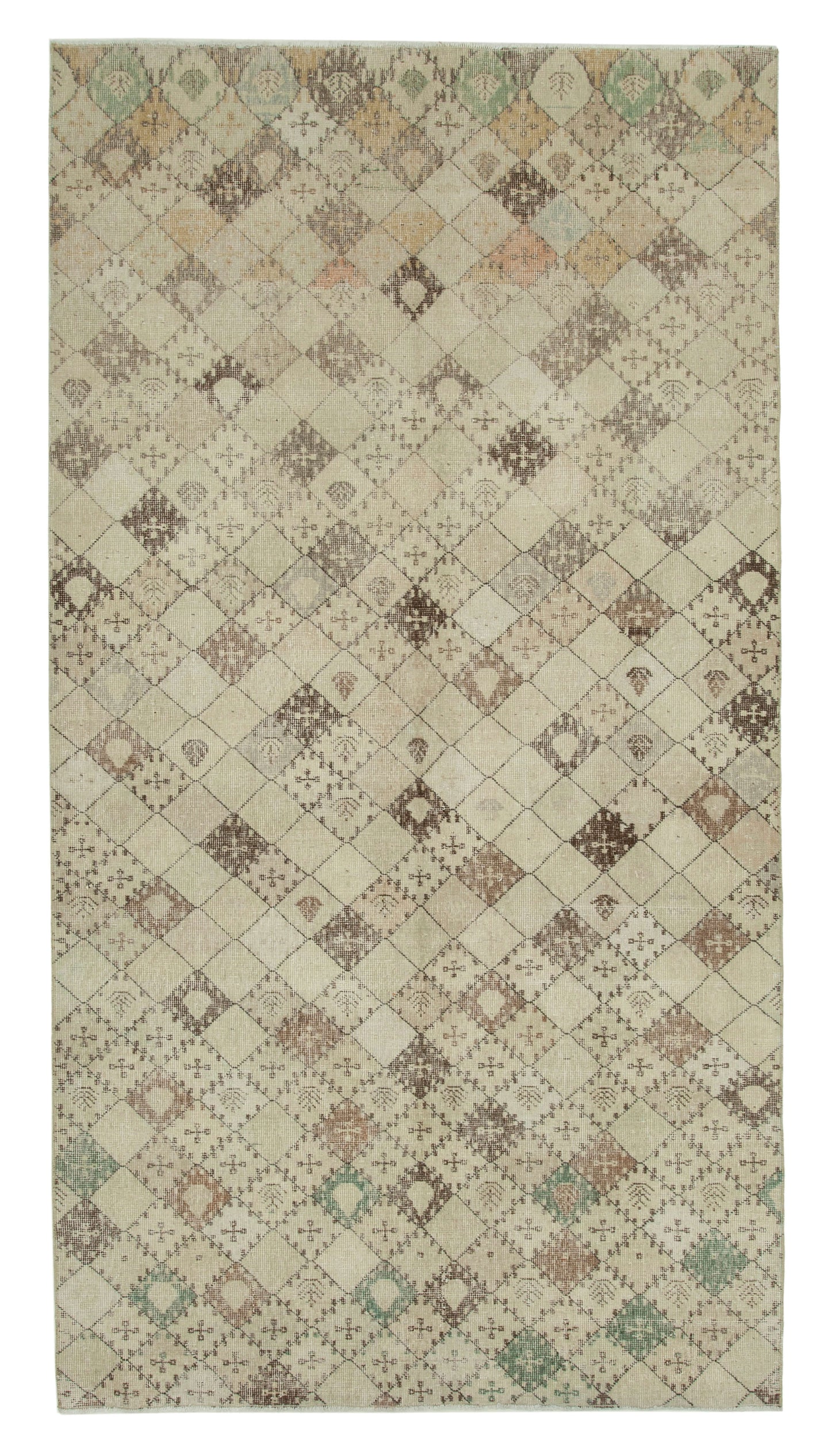 5x9 Beige Bohemian Rug  - 33257