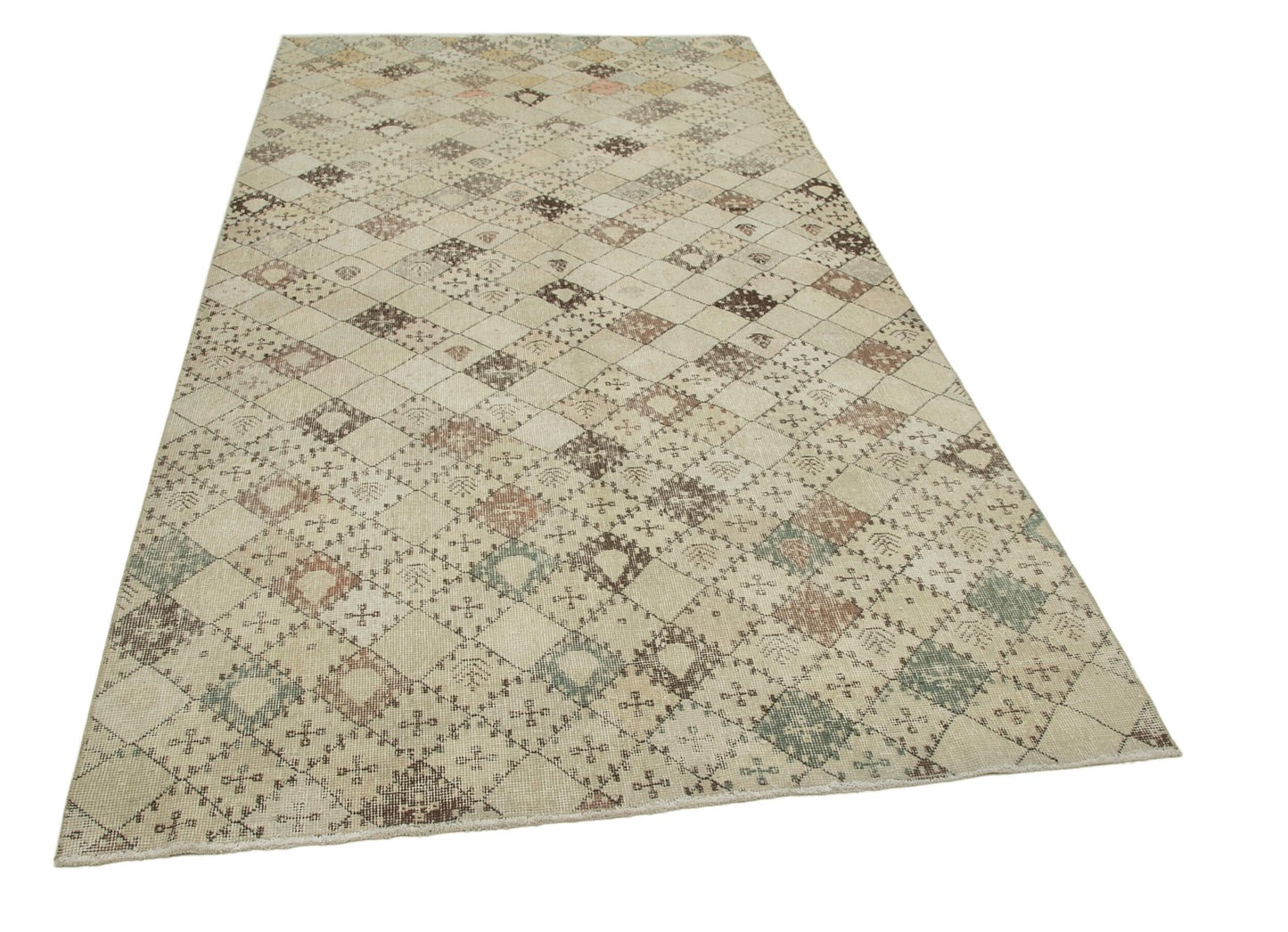 5x9 Beige Bohemian Rug  - 33257