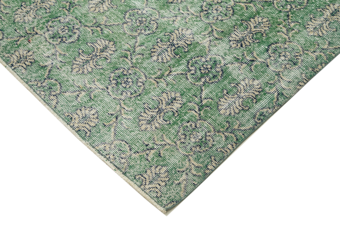 7x10 Green Bohemian Rug  - 33265