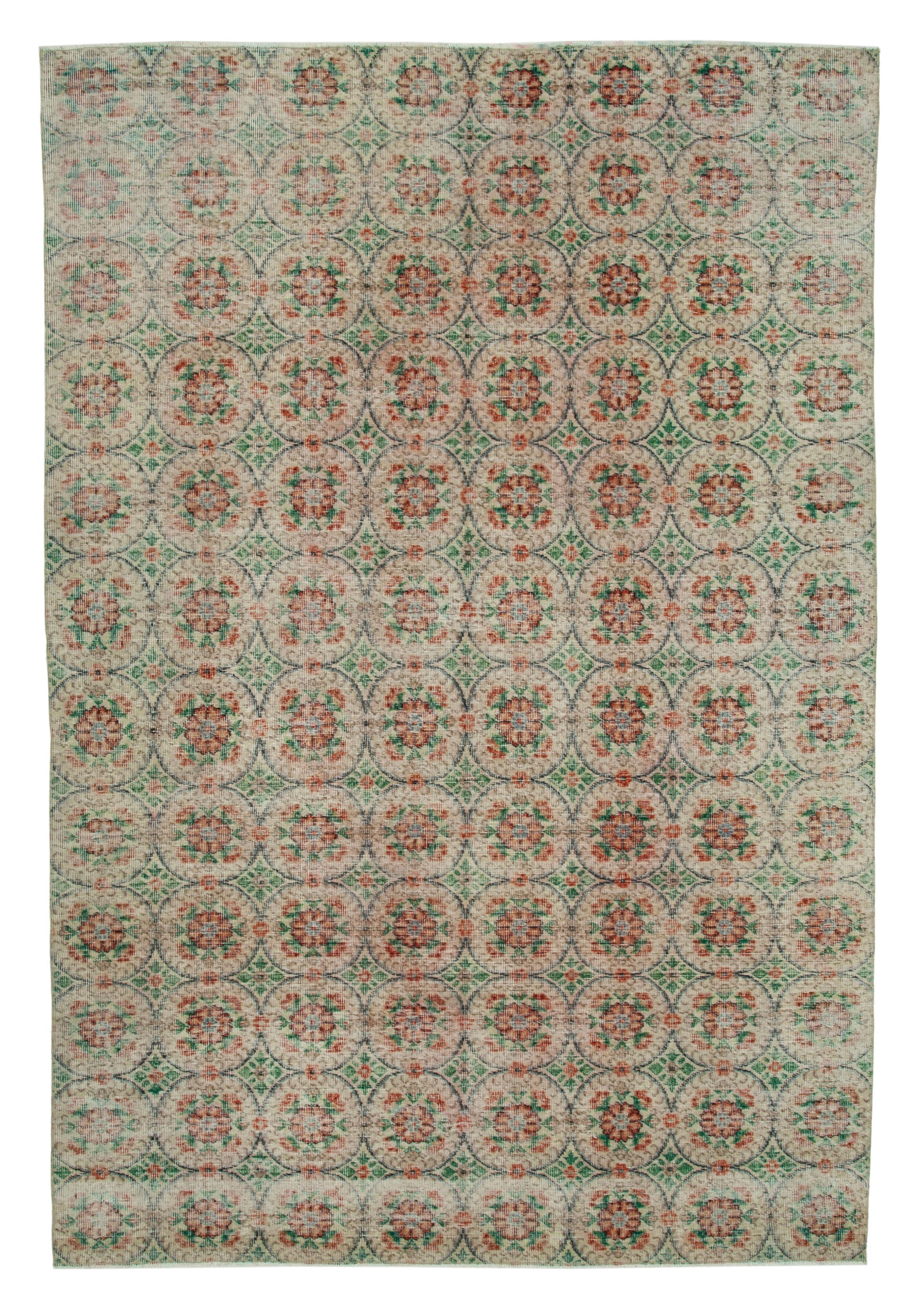 6x9 Beige Bohemian Rug  - 33273