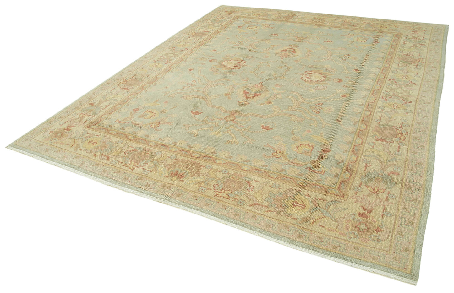 8x10 Green Oushak Rug - 33287