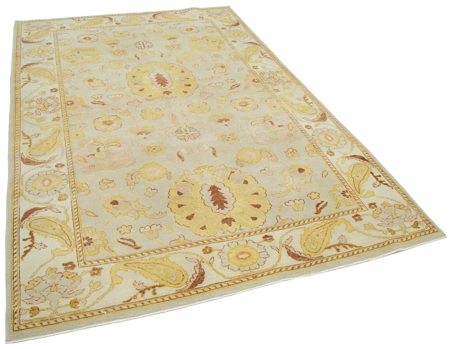 6x9 Beige Oushak Rug - 33291